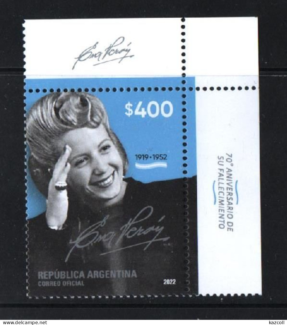 Argentina  2022. 70 Aniversario De La Muerte De Eva Perón.   MNH - Ungebraucht