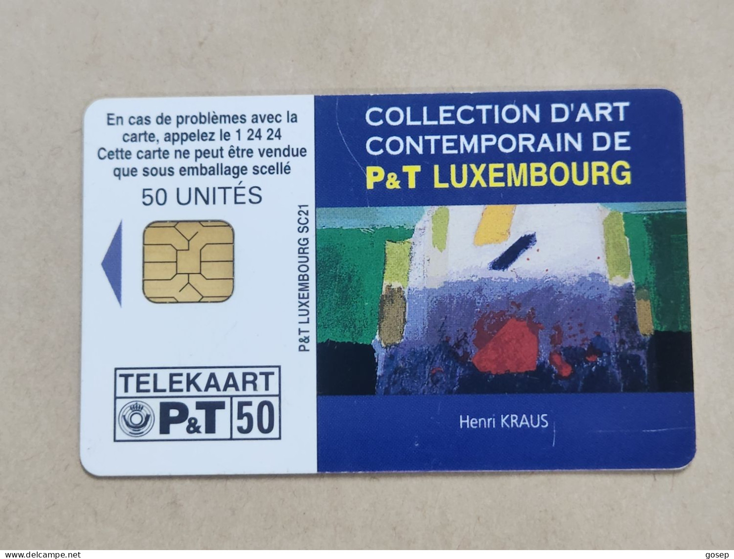 LUXEMBOURG-(SC21)-Art Contemporain-Henri Kraus-(10)-()-(50units)-(01.01.2000)(tirage-?)-used Card - Luxemburg