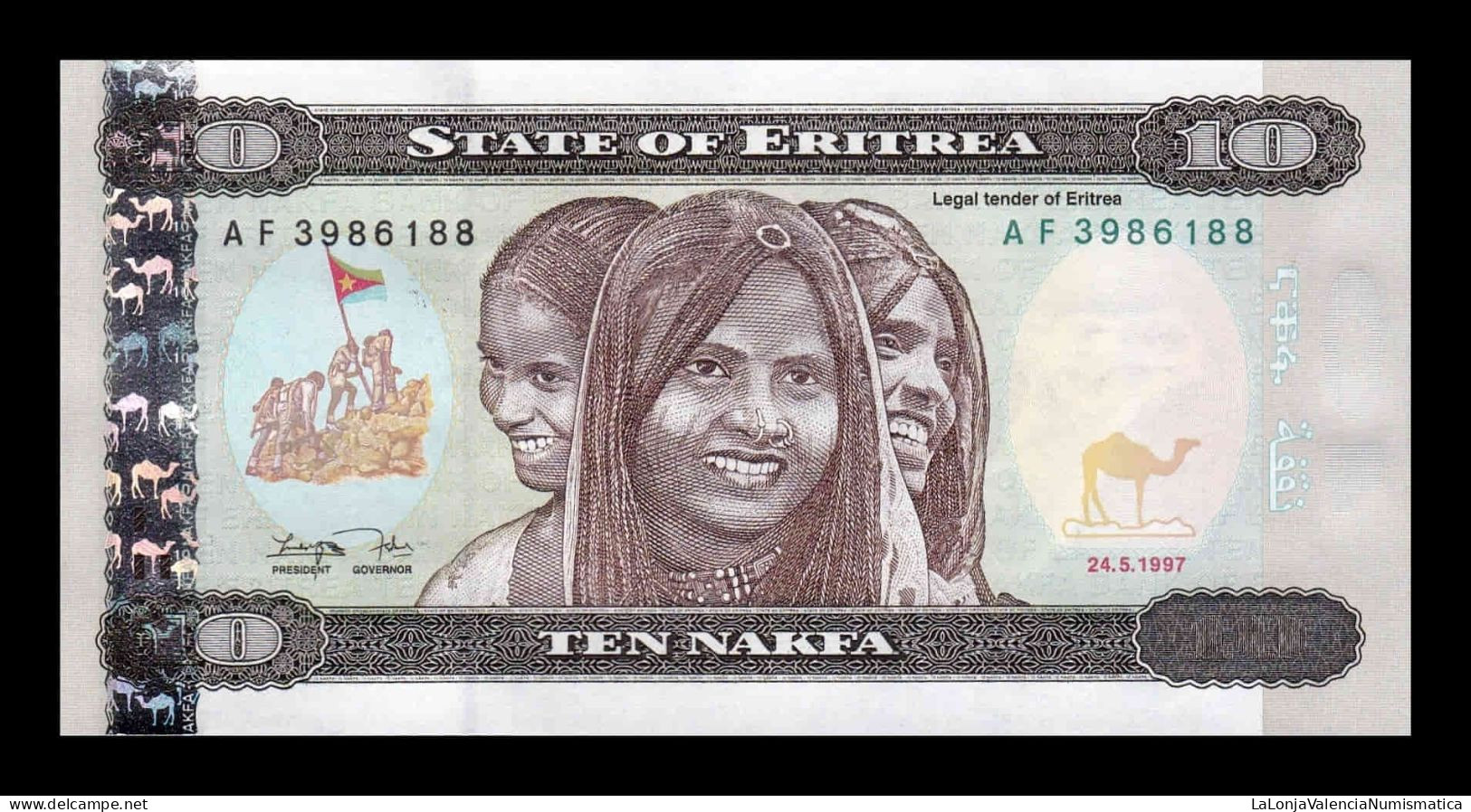 Eritrea 10 Nakfa 1997 Pick 3 Sc Unc - Erythrée
