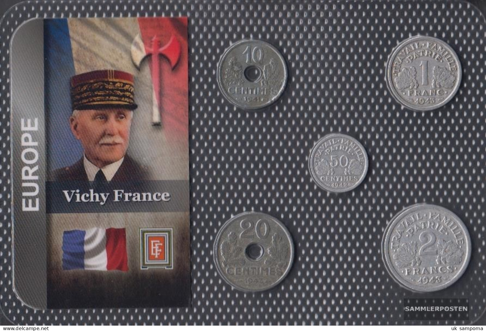France Very Fine Kursmünzen Very Fine From 1941 10 Centimes Until 2 Francs - Otros & Sin Clasificación