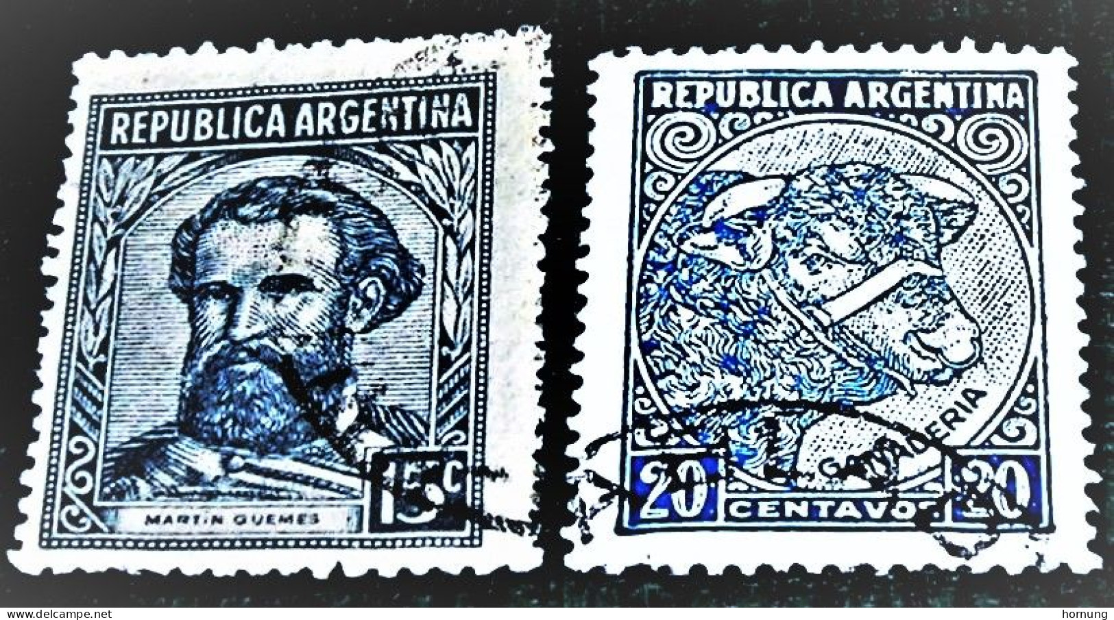 Argentina, 1935/36, Martin Gomes And Bull , Michel # 415, 421 - Usados