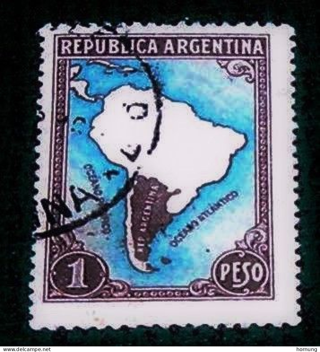 Argentina, 1937. Land Map Of South America , Without Borders. Michel # 427 - Used Stamps