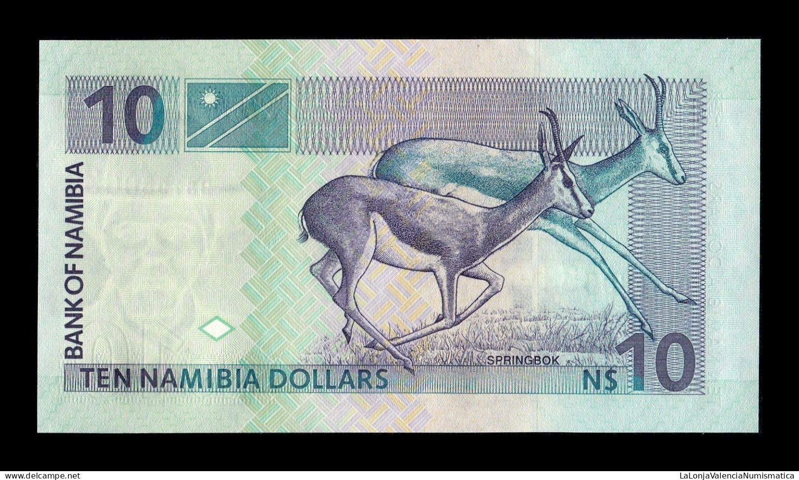 Namibia Lot 10 Banknotes 10 Dollars 2001 Pick 4c Sc Unc - Namibia