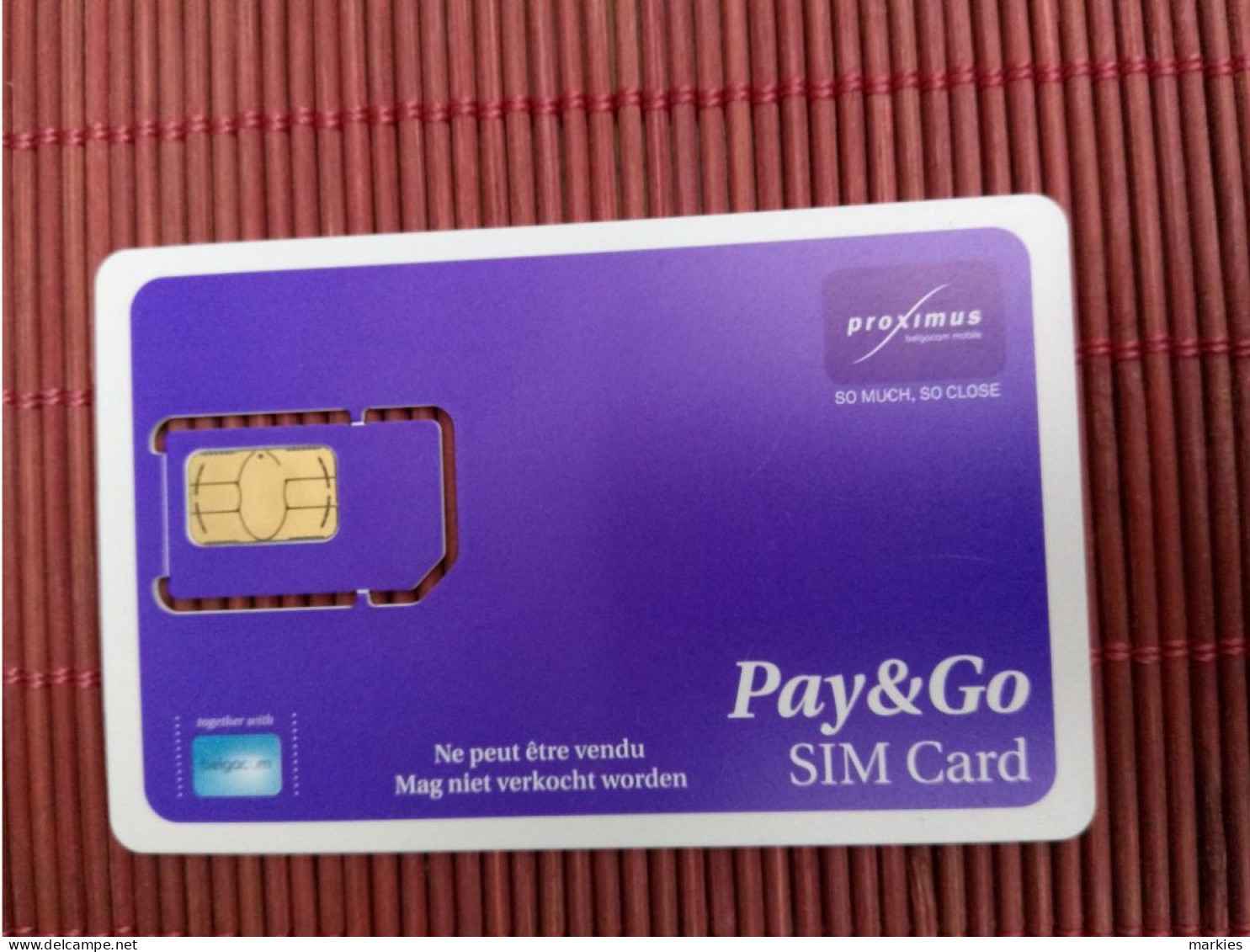 Gsm Card Proximus Mint 2 Photos Rare - [2] Tarjetas Móviles, Recargos & Prepagadas