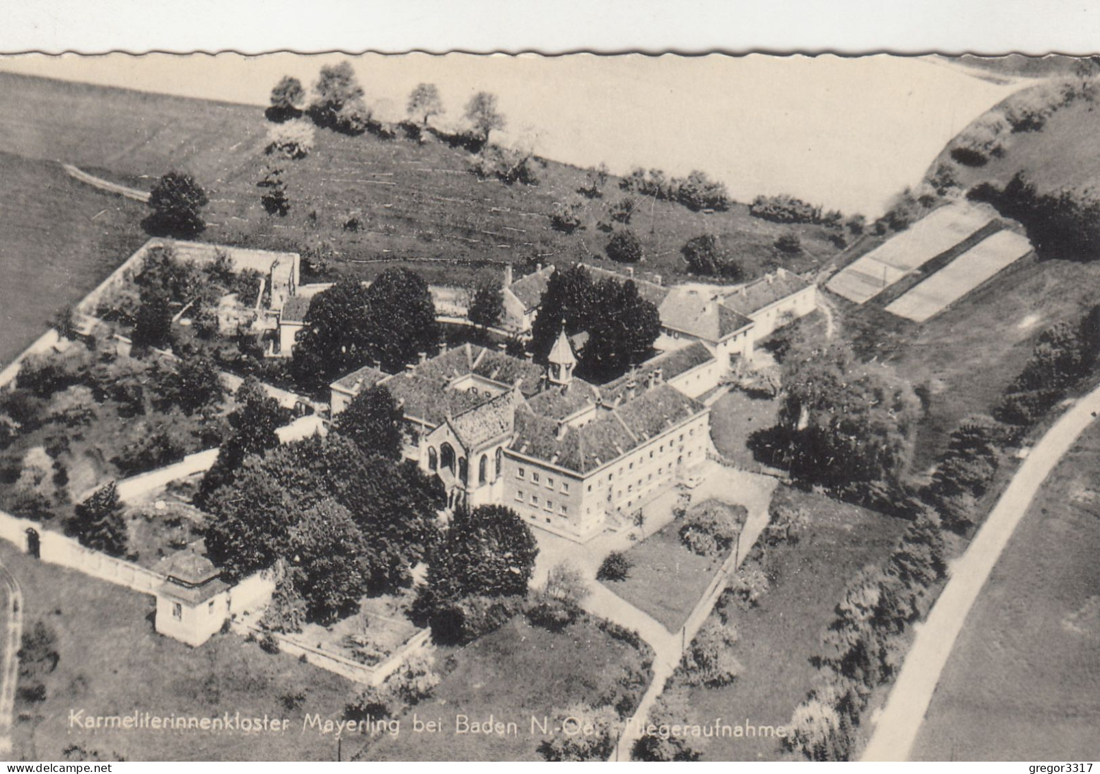 D6557) Karmeliterinnenkloster MAYERLING Bei BADEN - NÖ - FLIEGERAUFNAHME S/W ALT - Baden Bei Wien