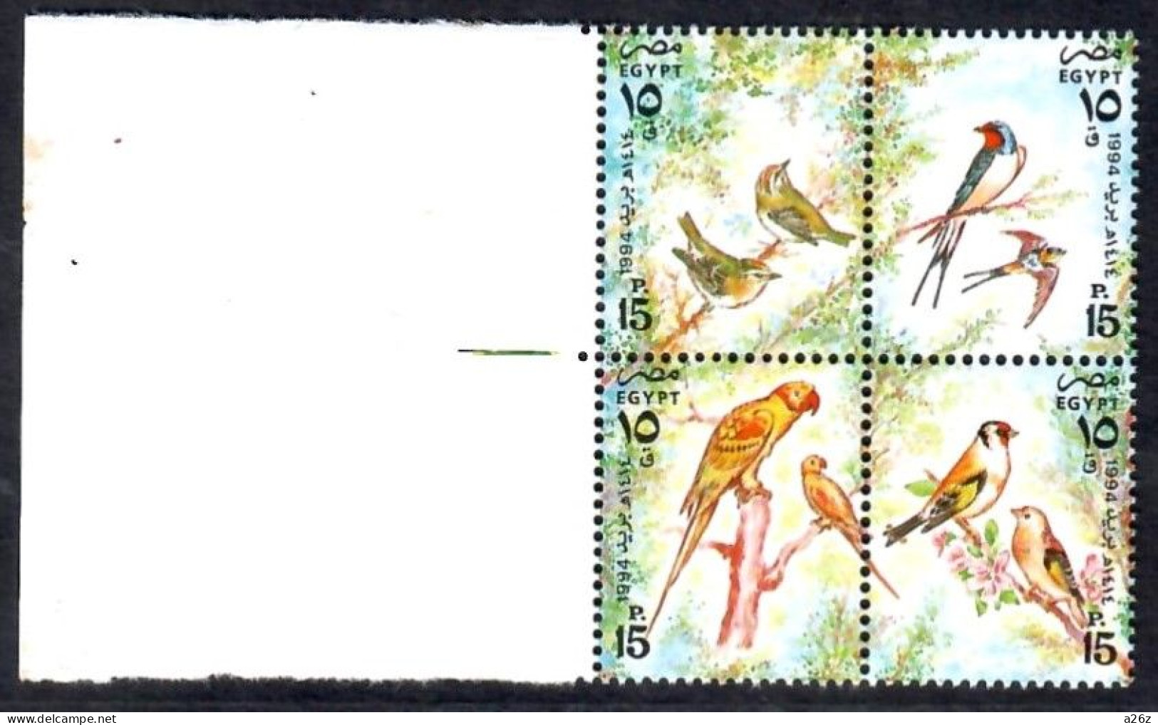 1994 Birds Block Of 4 MNH - Nuevos