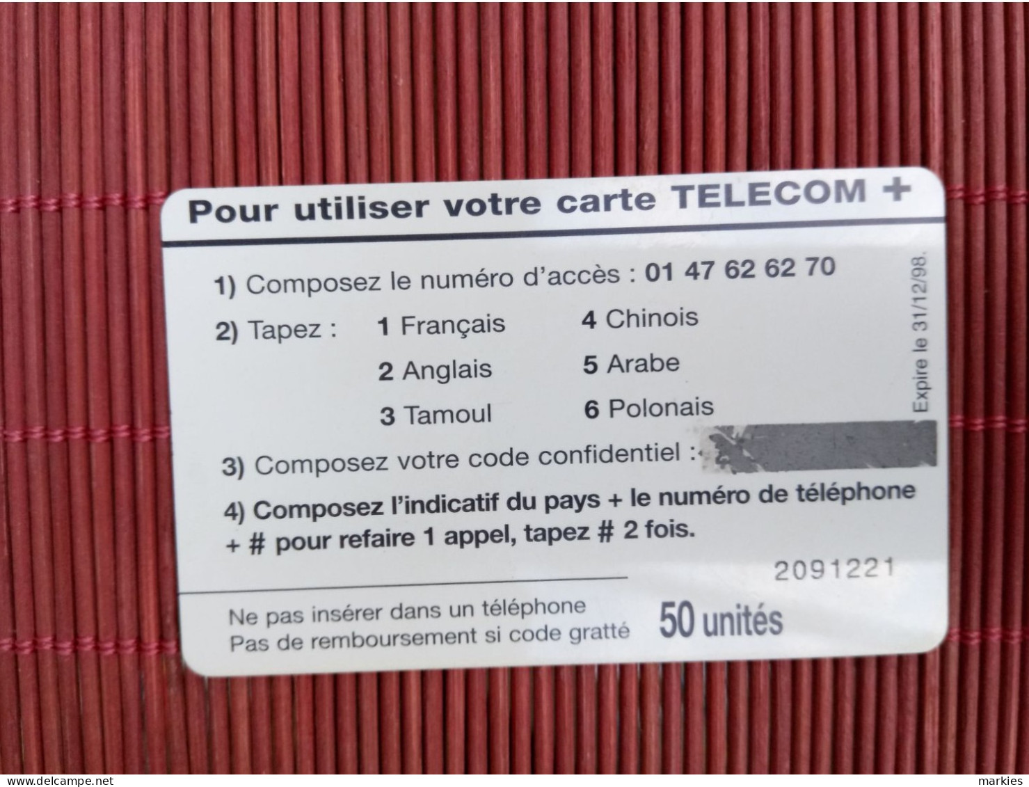 Prepaidcard France (Mint, Neuve) 2Photos Rare - Mobicartes: Móviles/SIM)
