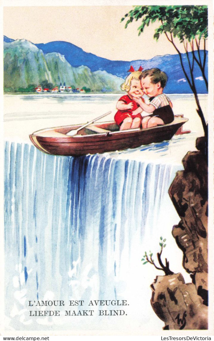 ILLUSTRATEUR NON SIGNE - L'amour Est Aveugle - Carte Postale Ancienne - 1900-1949