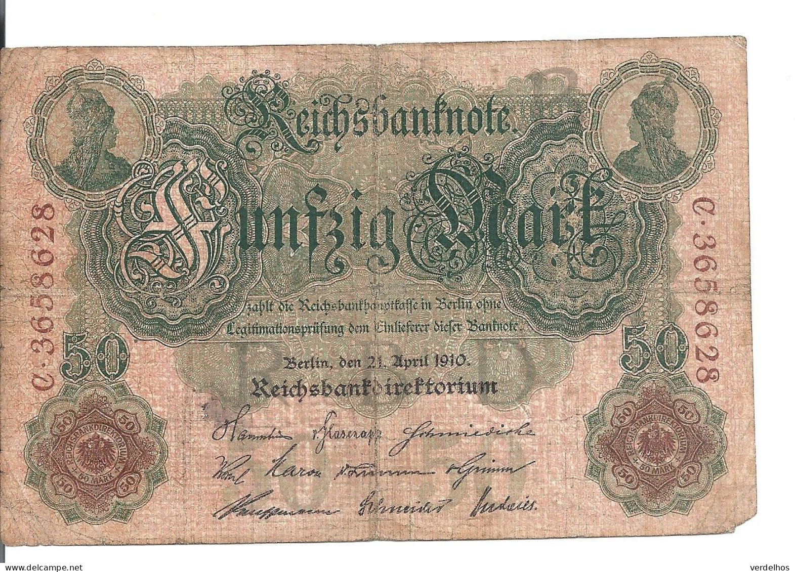 ALLEMAGNE 50 MARK 1910 VF P 41 - 50 Mark