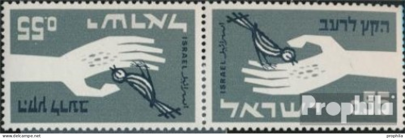 Israel 282K (kompl.Ausg.) Kehrdruckpaar Postfrisch 1963 Kampf Gegen Den Hunger - Neufs (sans Tabs)