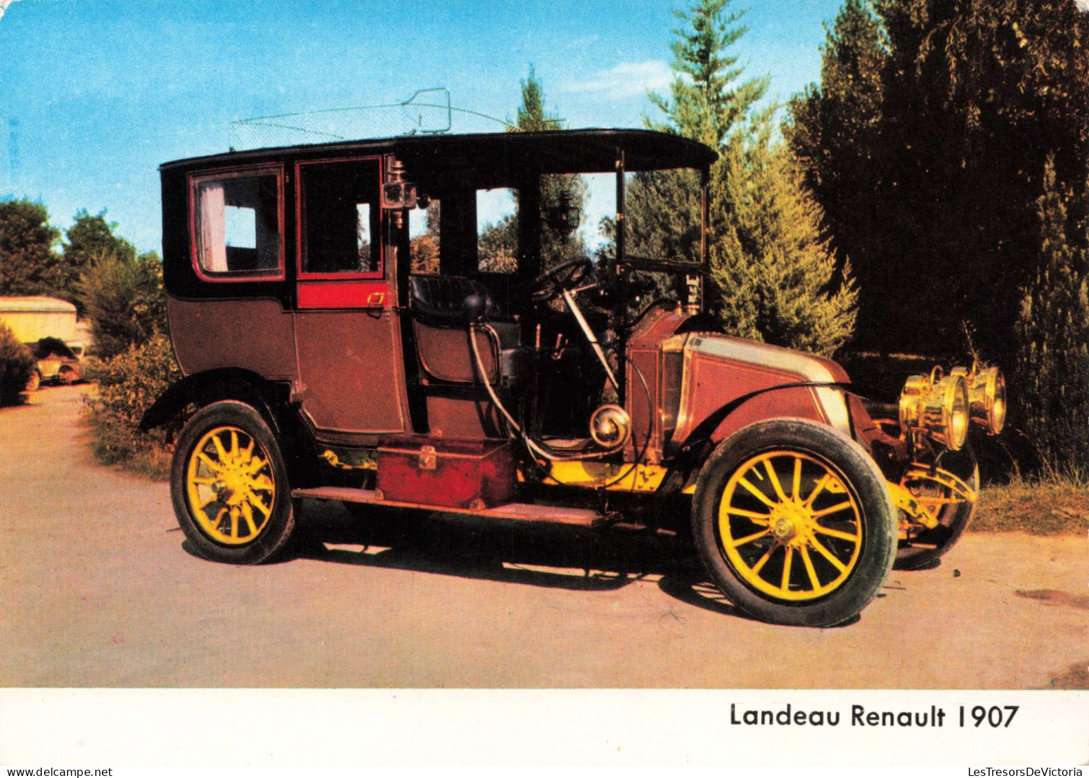 TRASNPORT - Landeau Renault 1907 - Colorisé - Carte Postale Ancienne - Taxis & Cabs