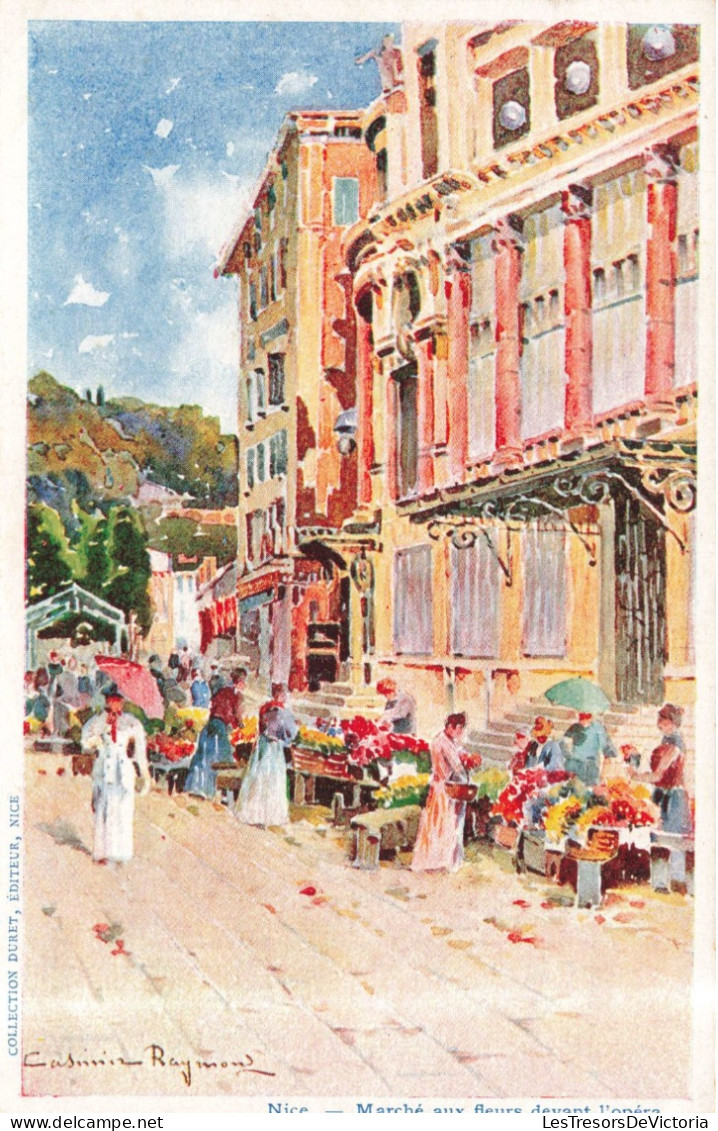 FRANCE - Nice - Marché Aux Fleurs Devant L'opéra -Colorisé - Carte Postale Ancienne - Markten, Feesten