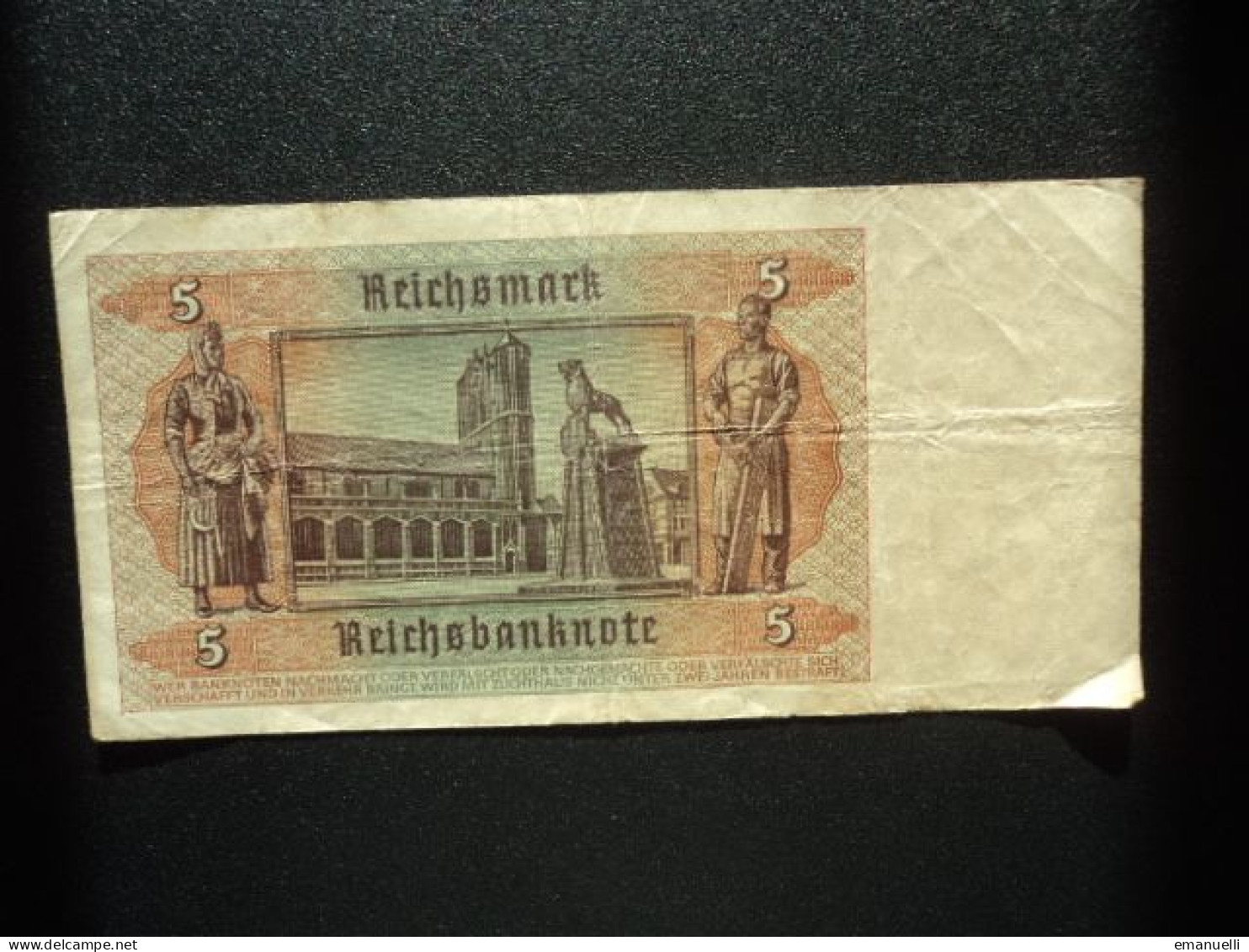 ALLEMAGNE : 5 REICHSMARK   1.8.1942    C.A. 179a, *  / P 186a **     TTB *** - 5 Reichsmark