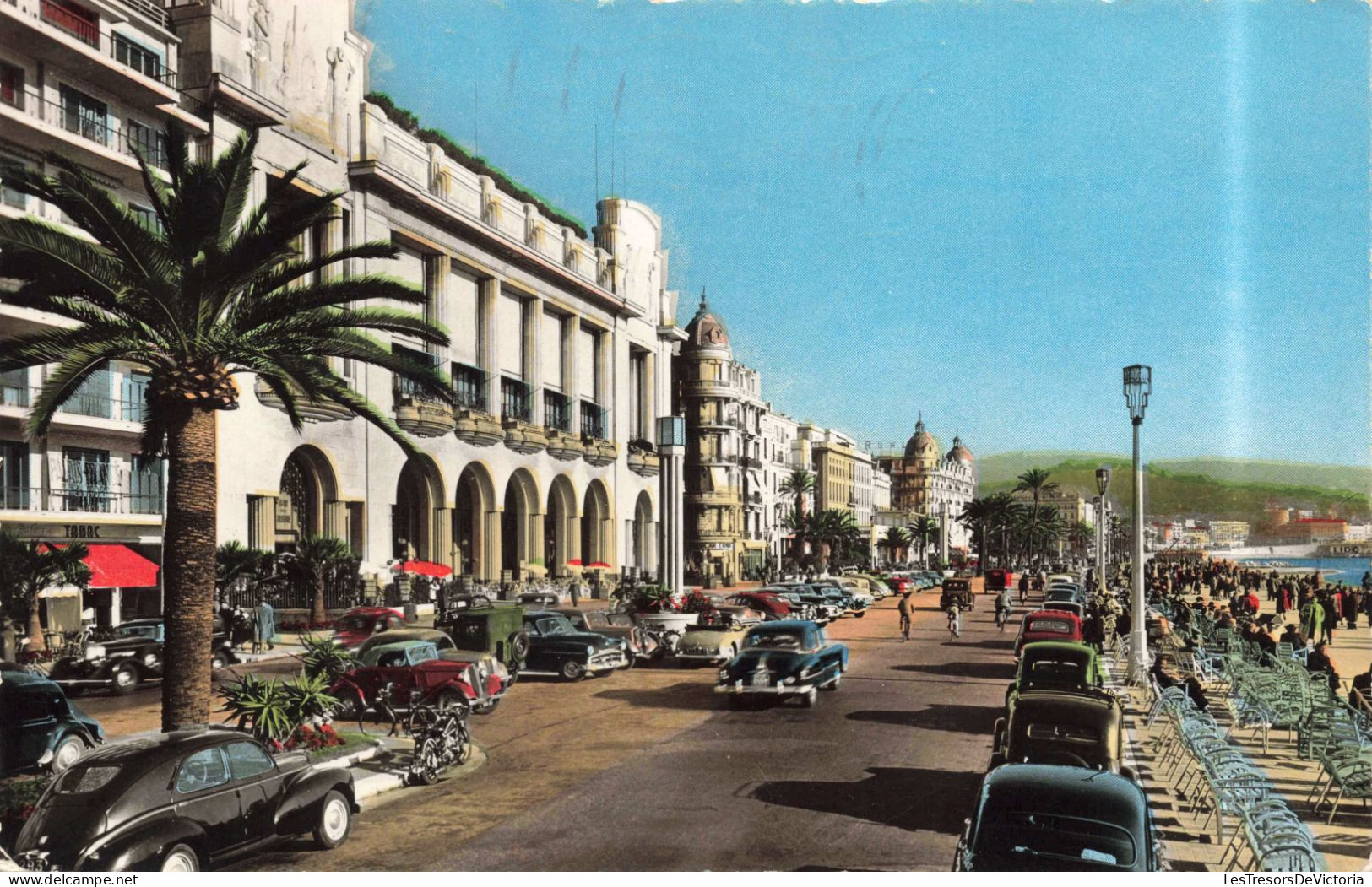 FRANCE - Nice - La Promenade Des Anglais Et Le Palais De La Méditerranée - Colorisé  - Carte Postale - Parcs Et Jardins