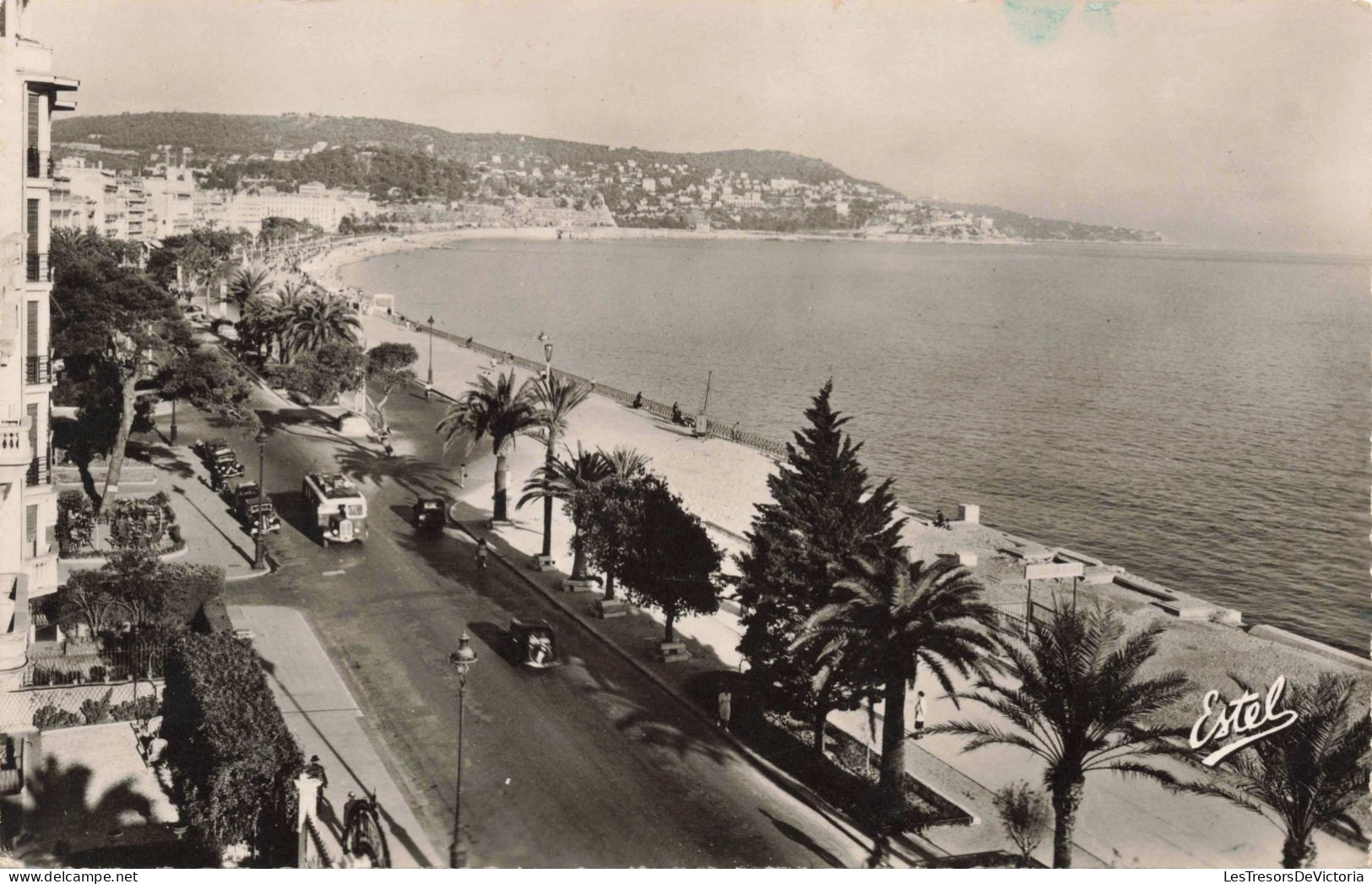 FRANCE - Nice - La Promenade Des Anglais Et La Pointe Du Mont Boron - Carte Postale Ancienne - Plazas