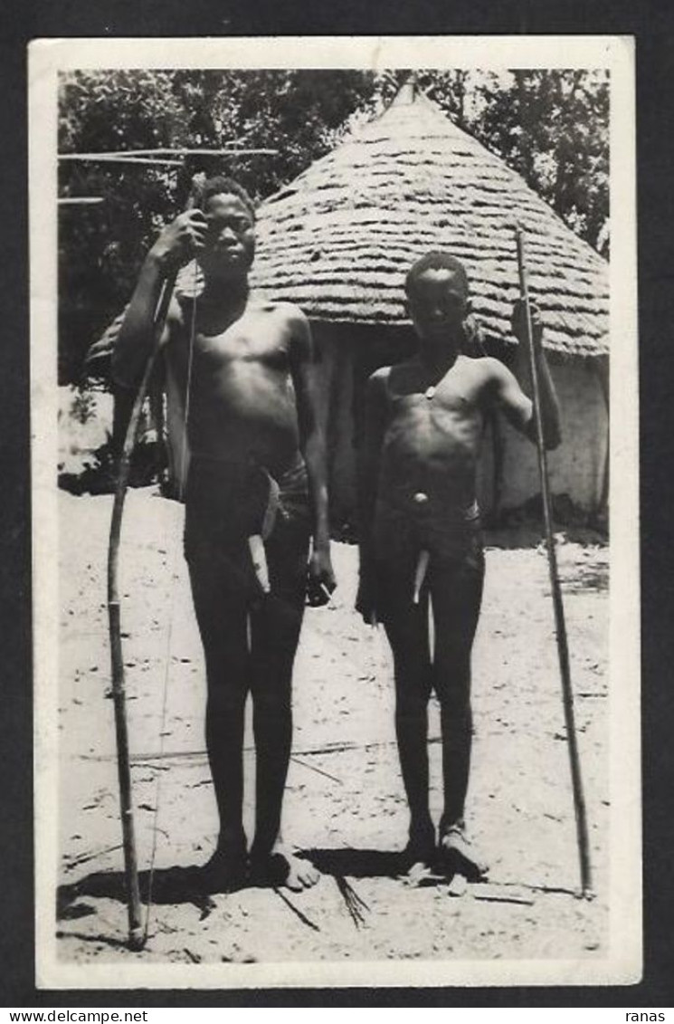 CPA Guinée Afrique Noire Non Circulé Hommes Nus Koniaguis écrite - Guinée