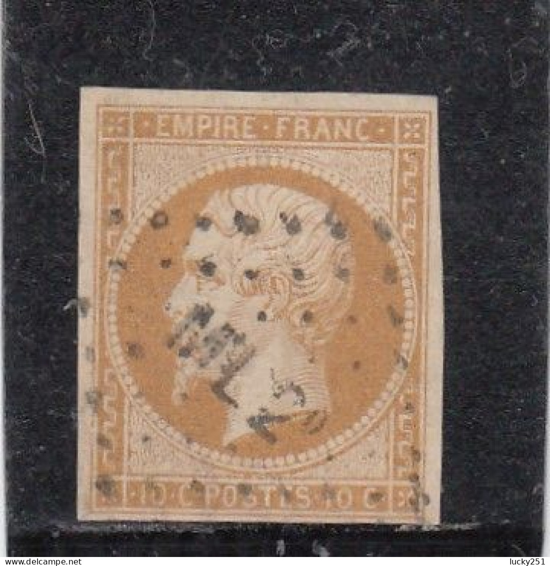 France - Année 1853/60 - N°YT 13A  - Oblitéré Ambulant - 10c Bistre - 1853-1860 Napoléon III.