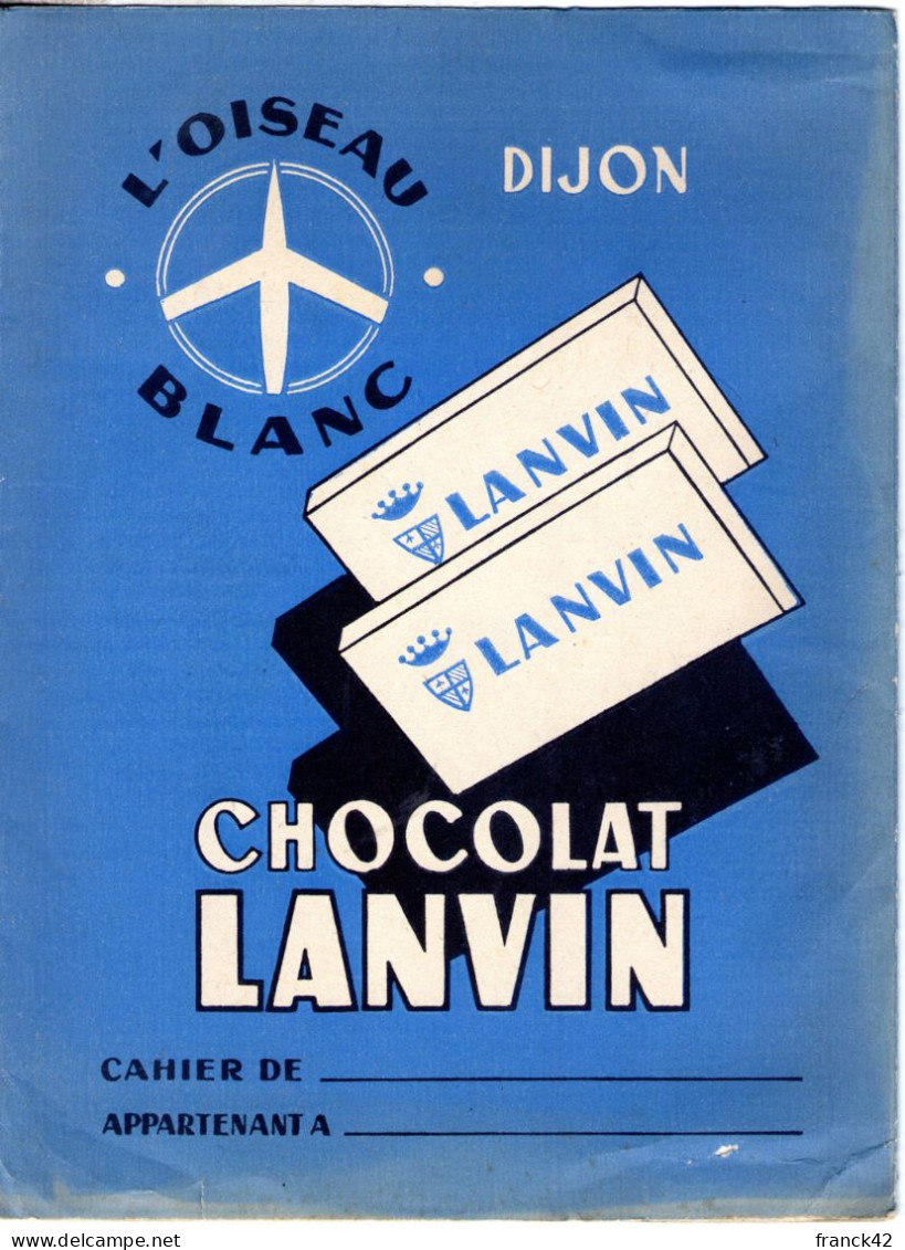 Protege Cahier. Chocolat Lanvin. L'oiseau Blanc. Dijon - Cocoa & Chocolat