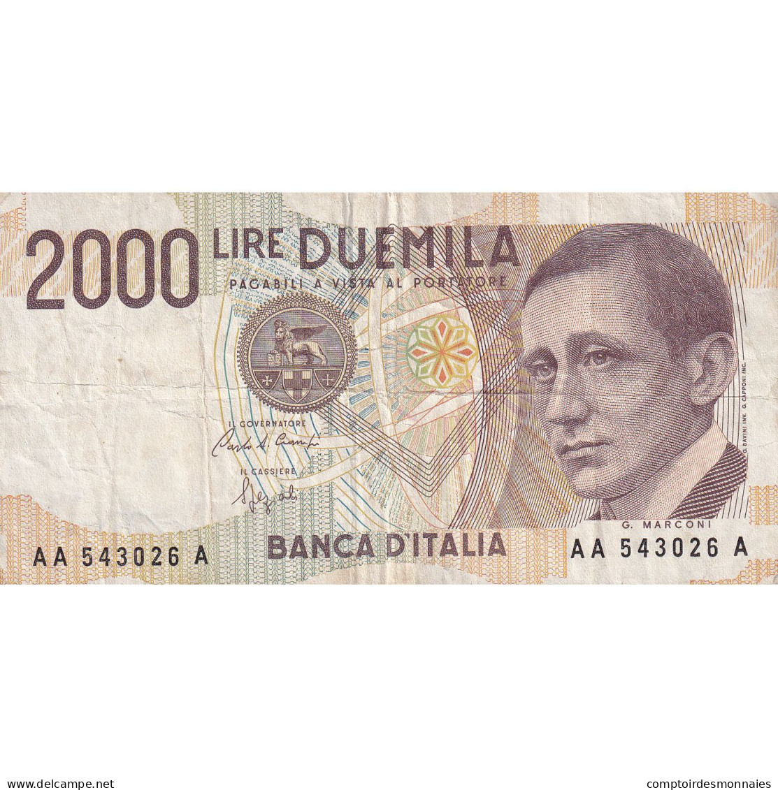 Billet, Italie, 2000 Lire, 1990-1992, Undated (1990-92), KM:115, TB - 2.000 Lire