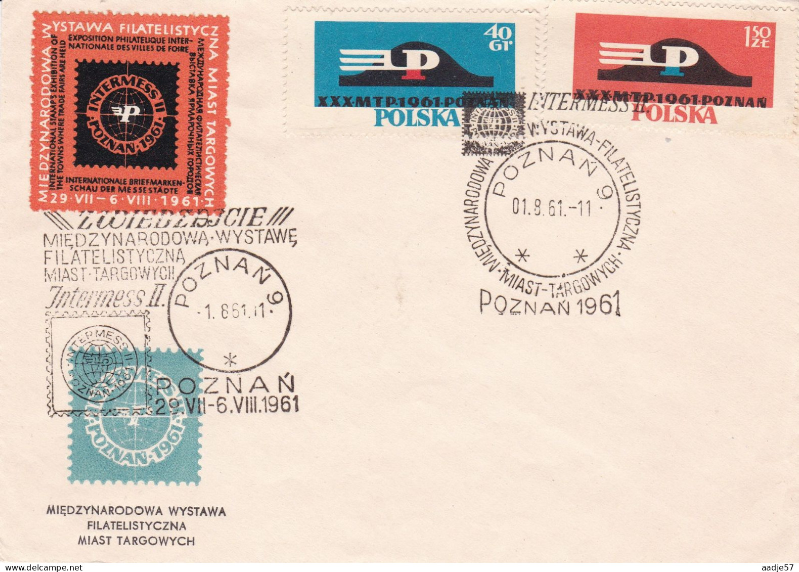 Poland POLAND,1961 INTERMESS II STAMP PHILATELIC EXHIBITION EXPO Special Env. - Lettres & Documents