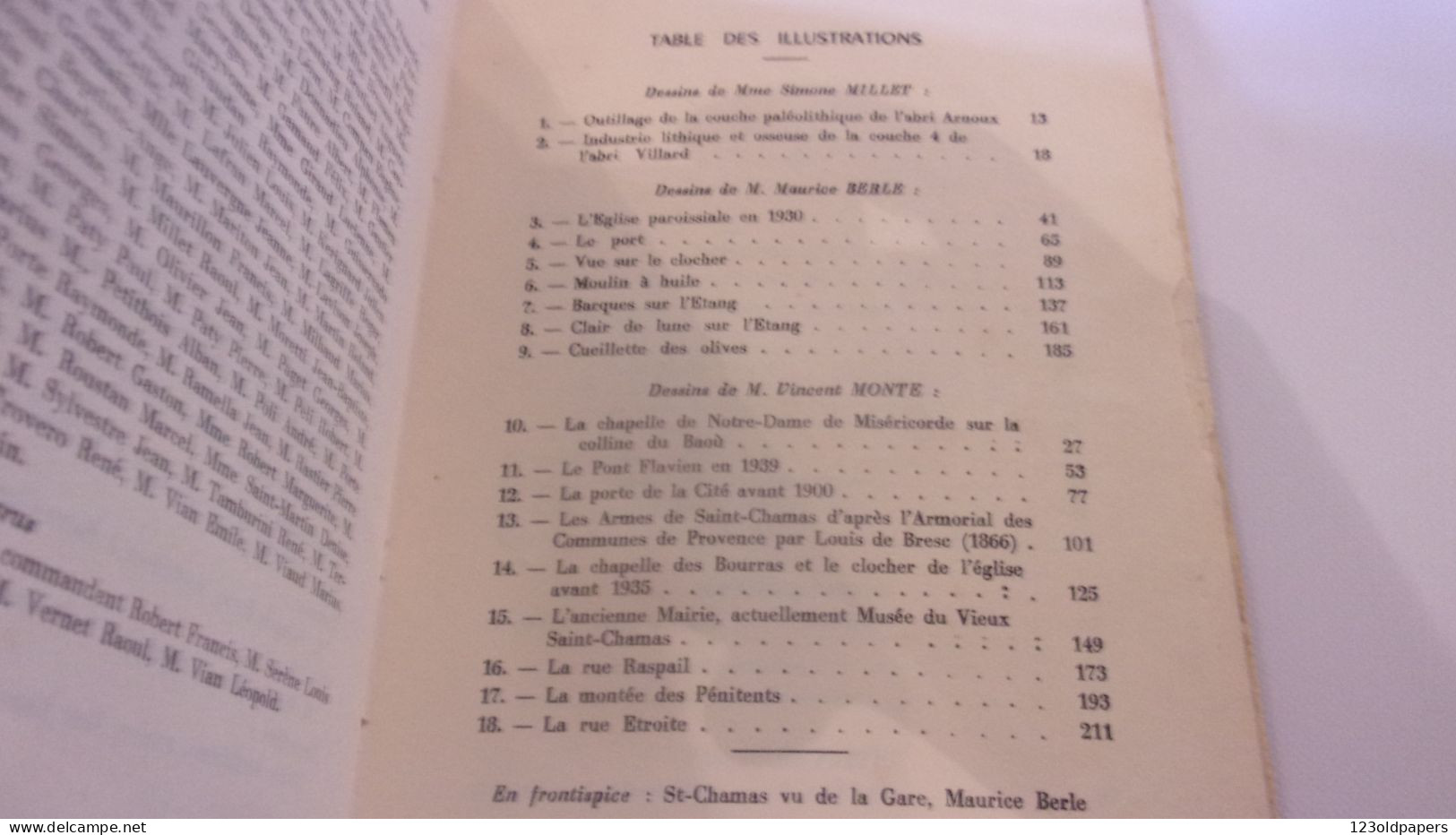 1955 EO Saint-Chamas Des Origines à 1851 - Illustrations De Simone Millet, Maurice Berle, Vincent Monte Bouches-du-Rhône - Provence - Alpes-du-Sud