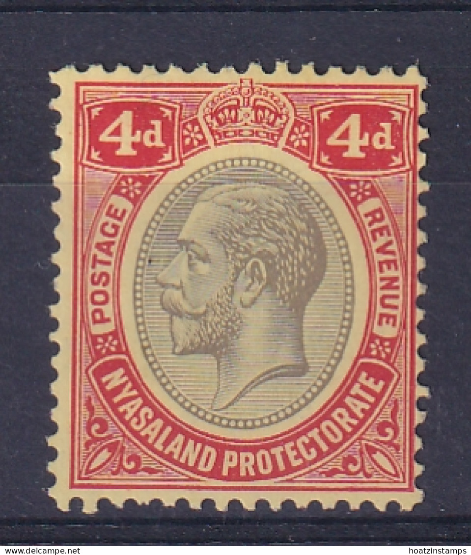 Nyasaland: 1921/33   KGV     SG106    4d     MH - Nyassaland (1907-1953)