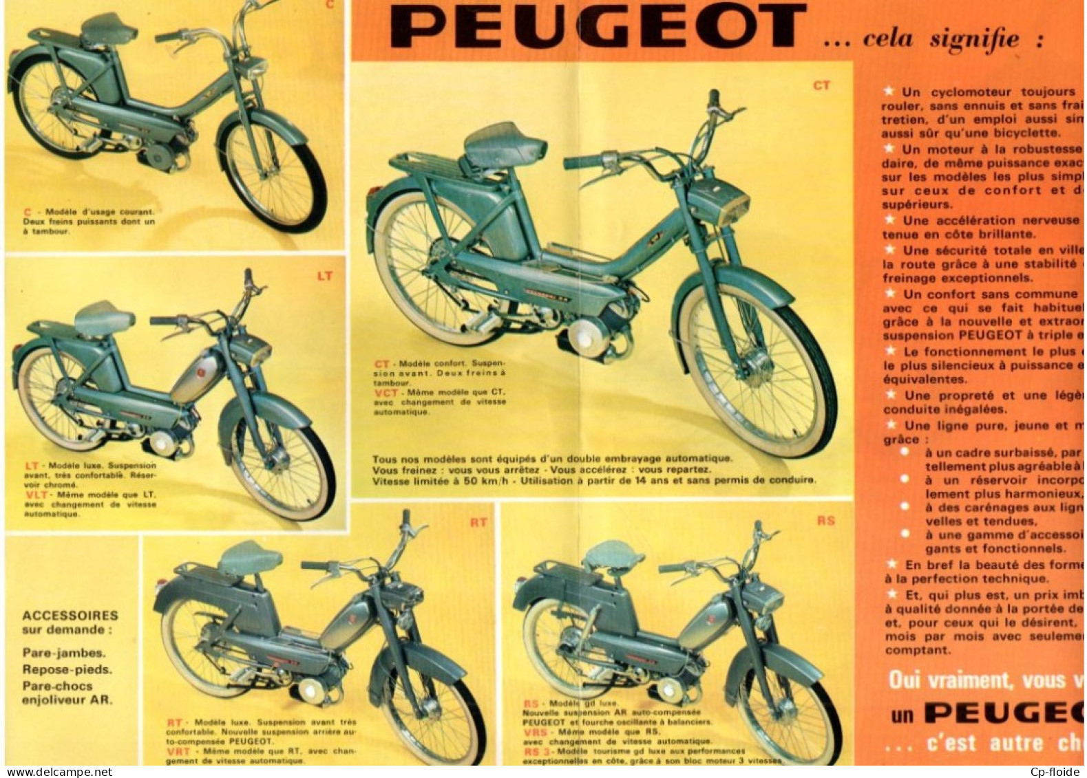 DÉPLIANT PUBLICITAIRE . " PEUGEOT ENCORE MIEUX ! " . TAILLEFER VILLENEUVE-SUR-LOT . CYCLOMOTEUR - Réf. N°926F - - Moto