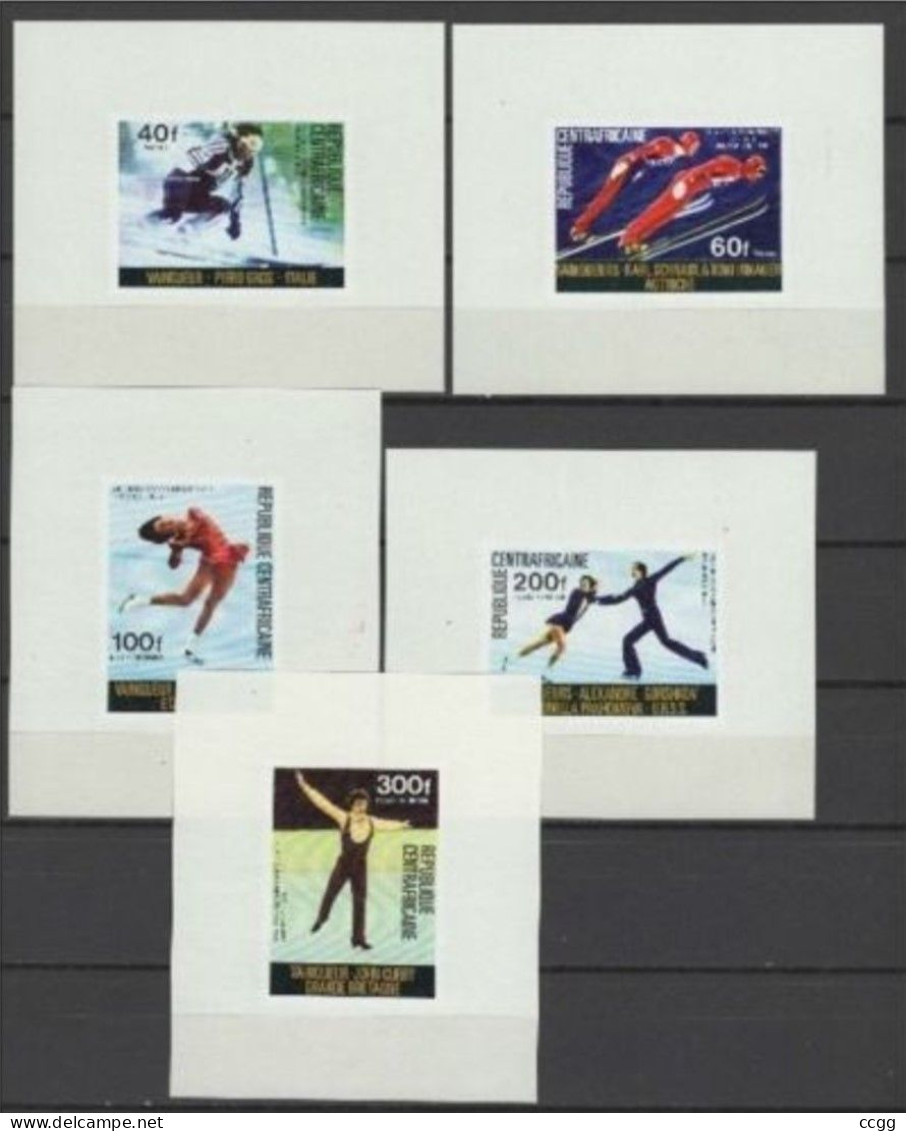 Olympische Spelen  1976 , Centraal Afrka - Zegels Deluxe - Winter 1976: Innsbruck