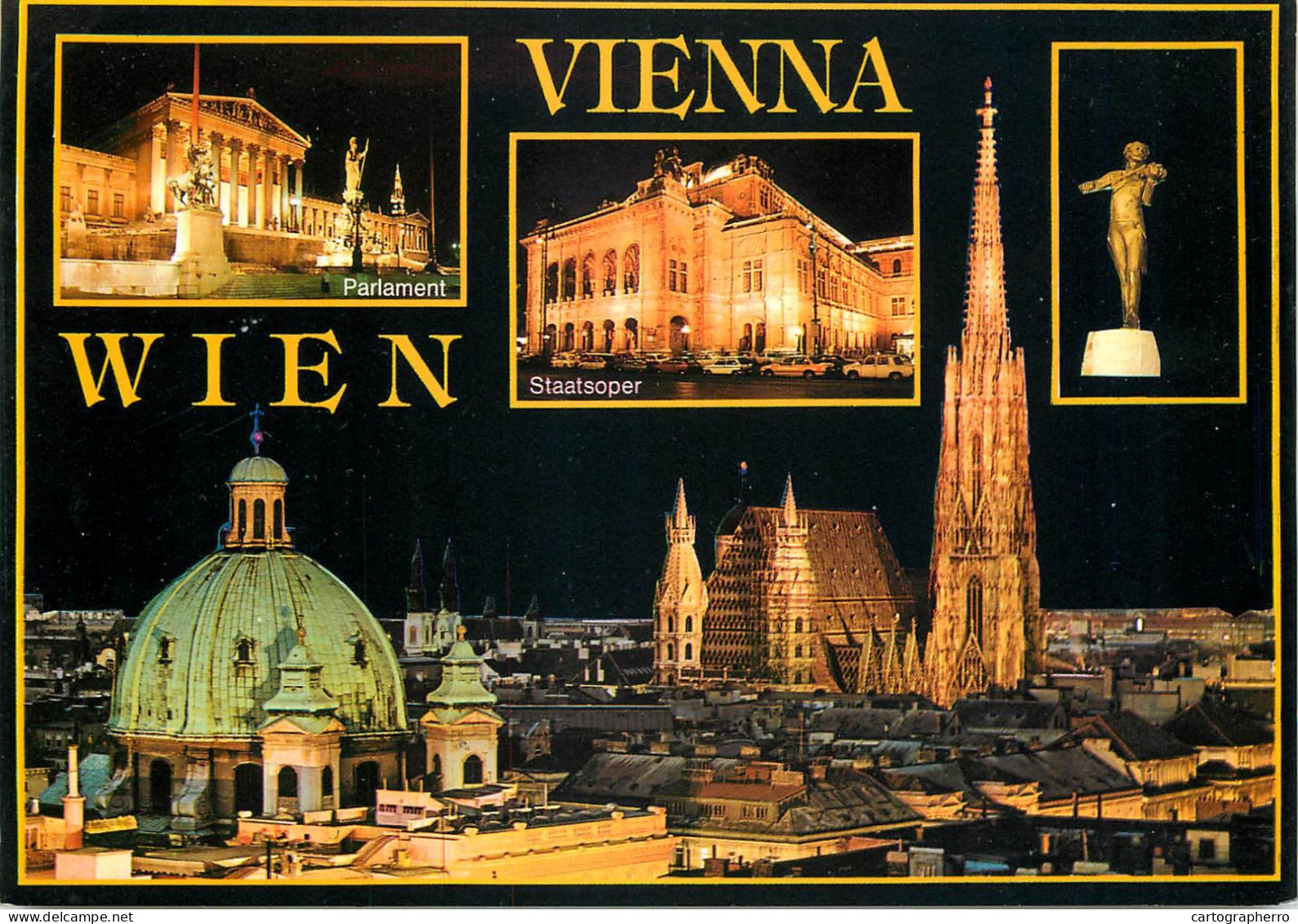 Austria Wien Cathedral Night View - Belvedère