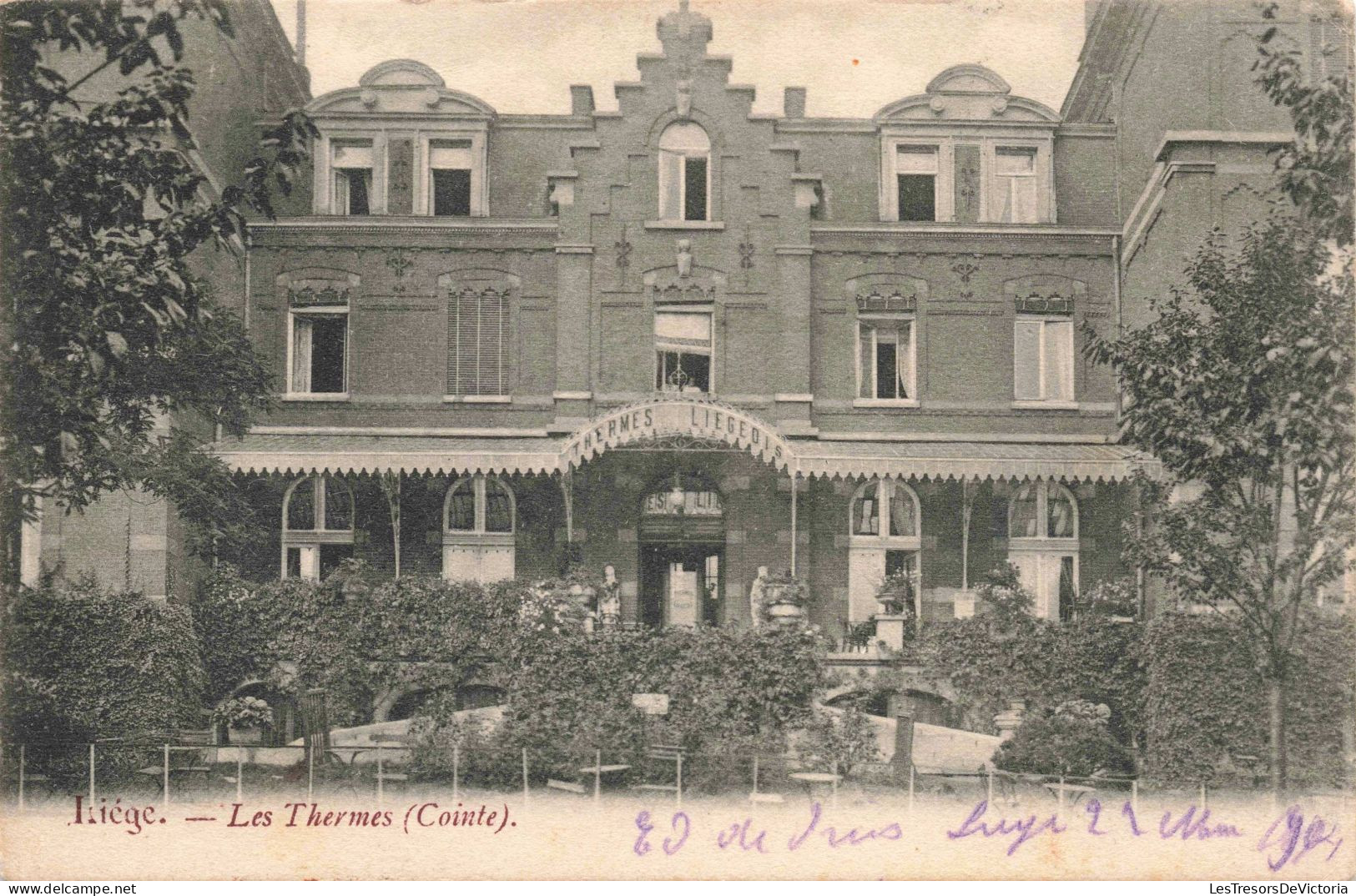 BELGIQUE - Liège - Les Thermes - Colorisé - Carte Postale Ancienne - Liege