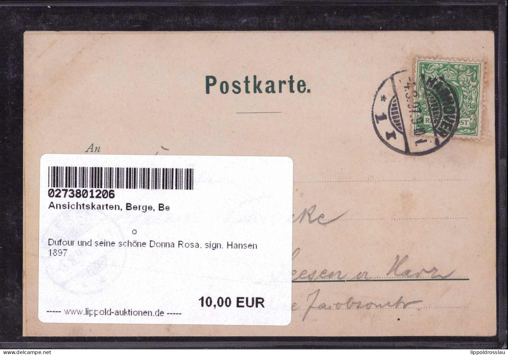 Gest. Dufour Und Seine Schöne Donna Rosa, Sign. Hansen 1897 - Other & Unclassified