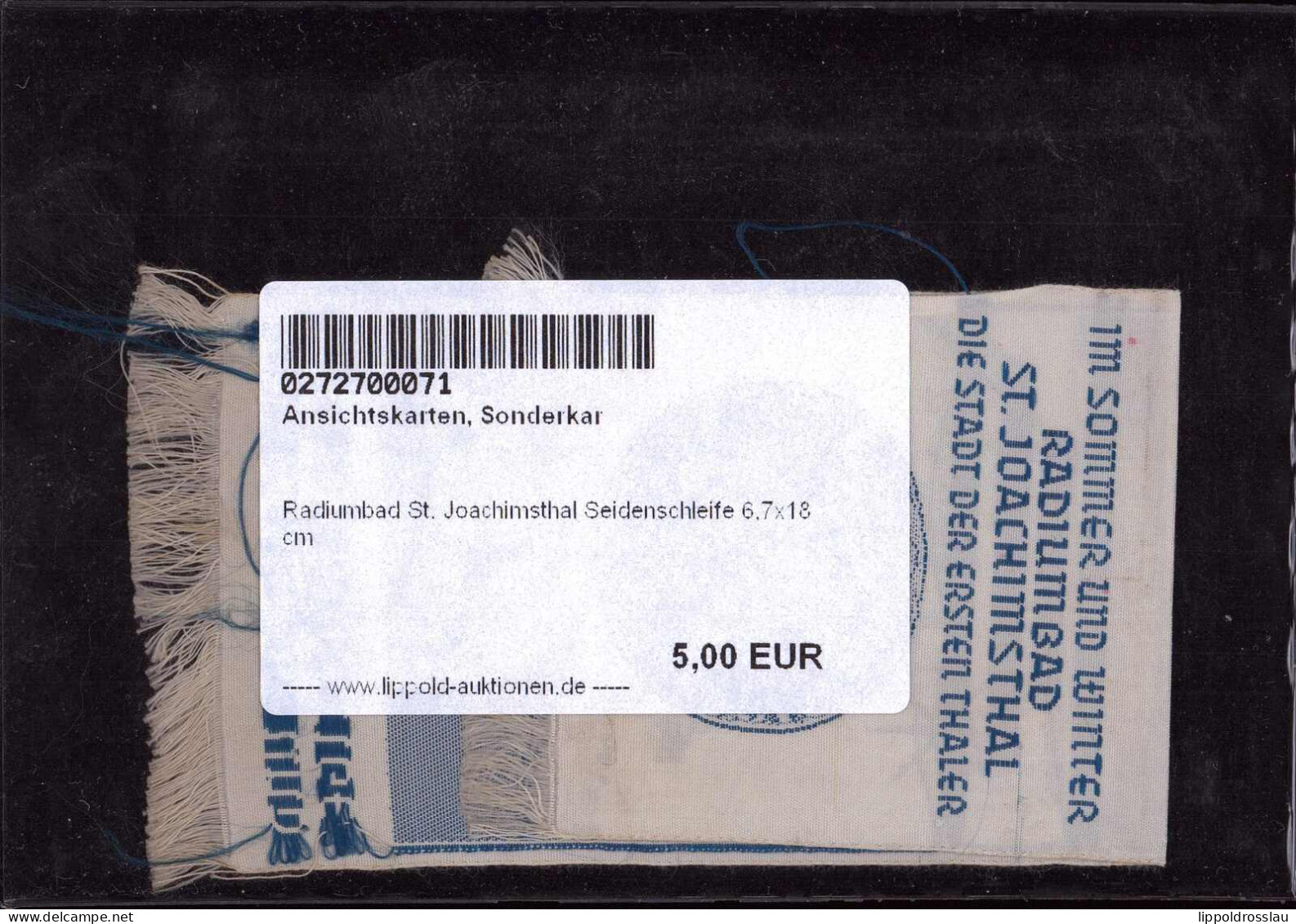 Radiumbad St. Joachimsthal Seidenschleife 6,7x18 Cm - Unclassified