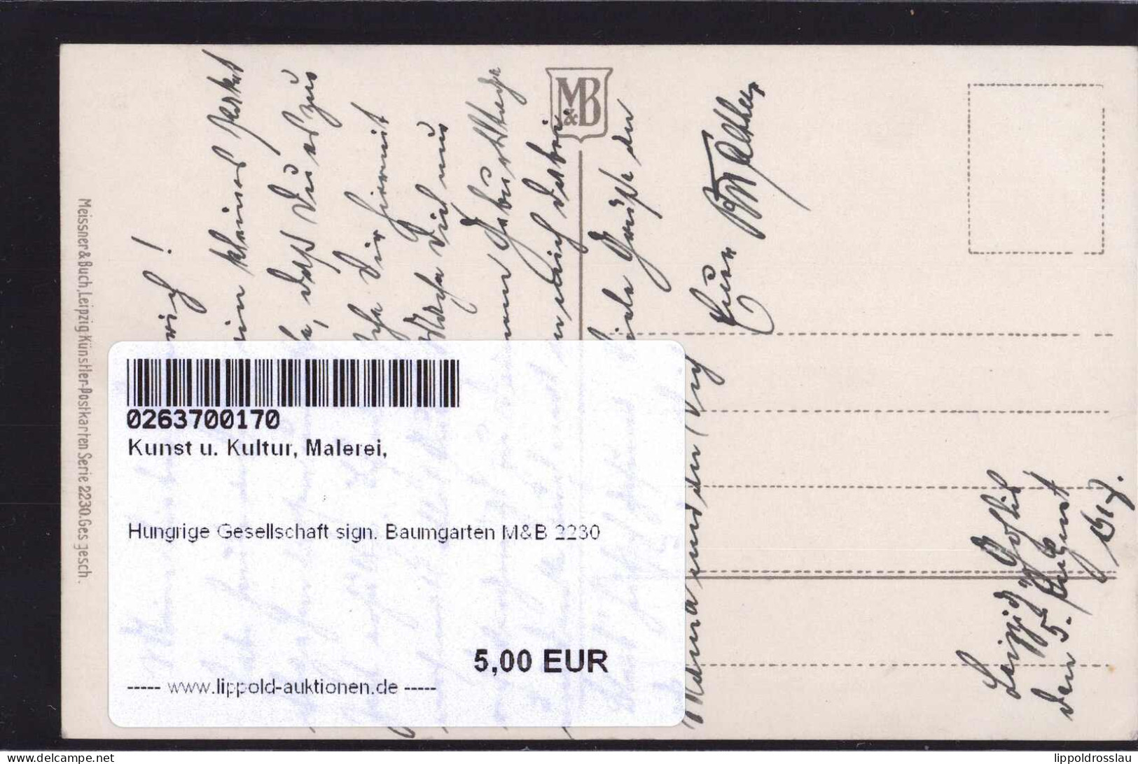 * Hungrige Gesellschaft Sign. Baumgarten M&B 2230 - Other & Unclassified