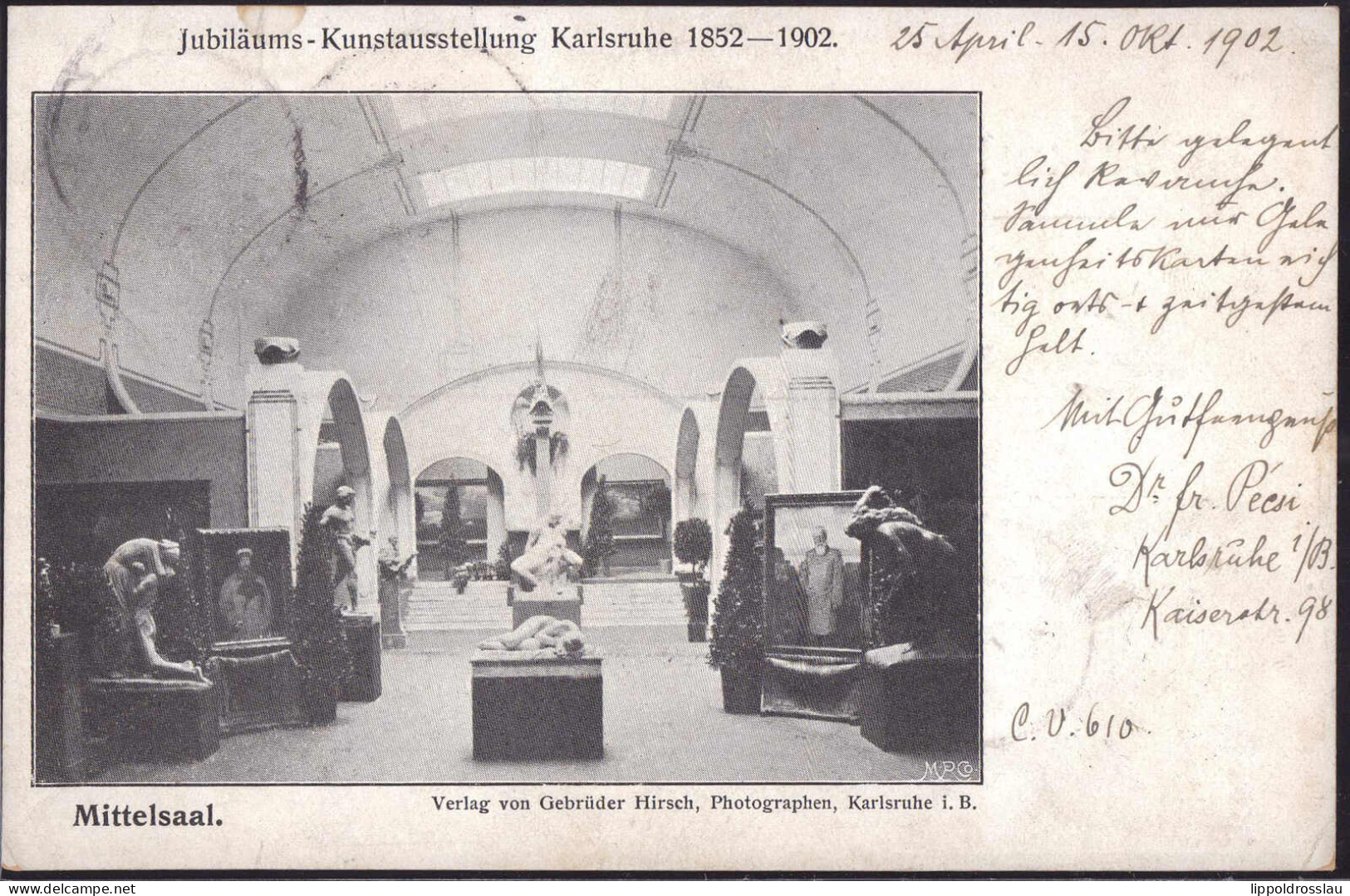 Kunstausstellung Karlsruhe 1902 Mittelsaal - Sonstige & Ohne Zuordnung