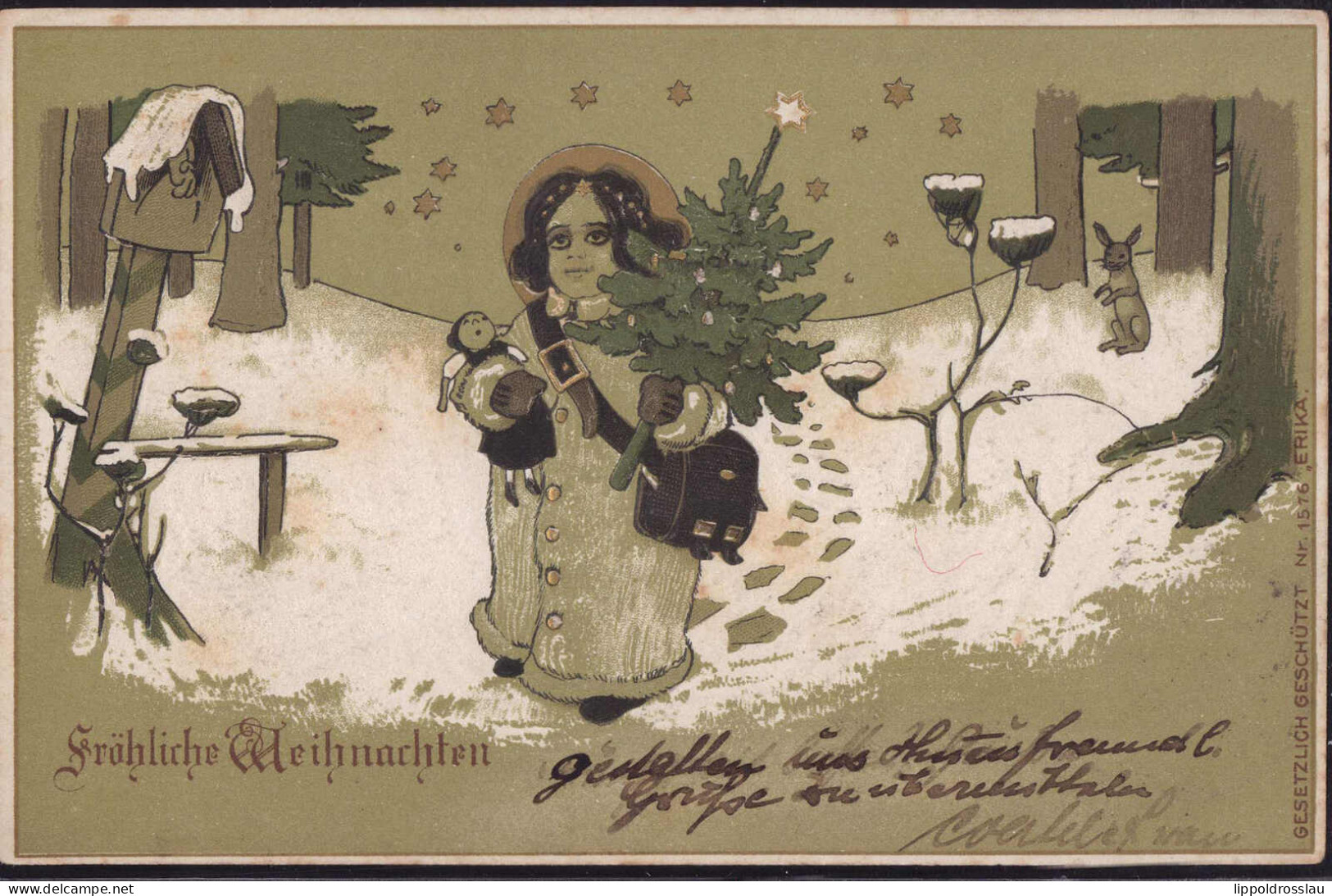 Gest. Weihnachten Geschenke Prägekarte 1903 - Other & Unclassified