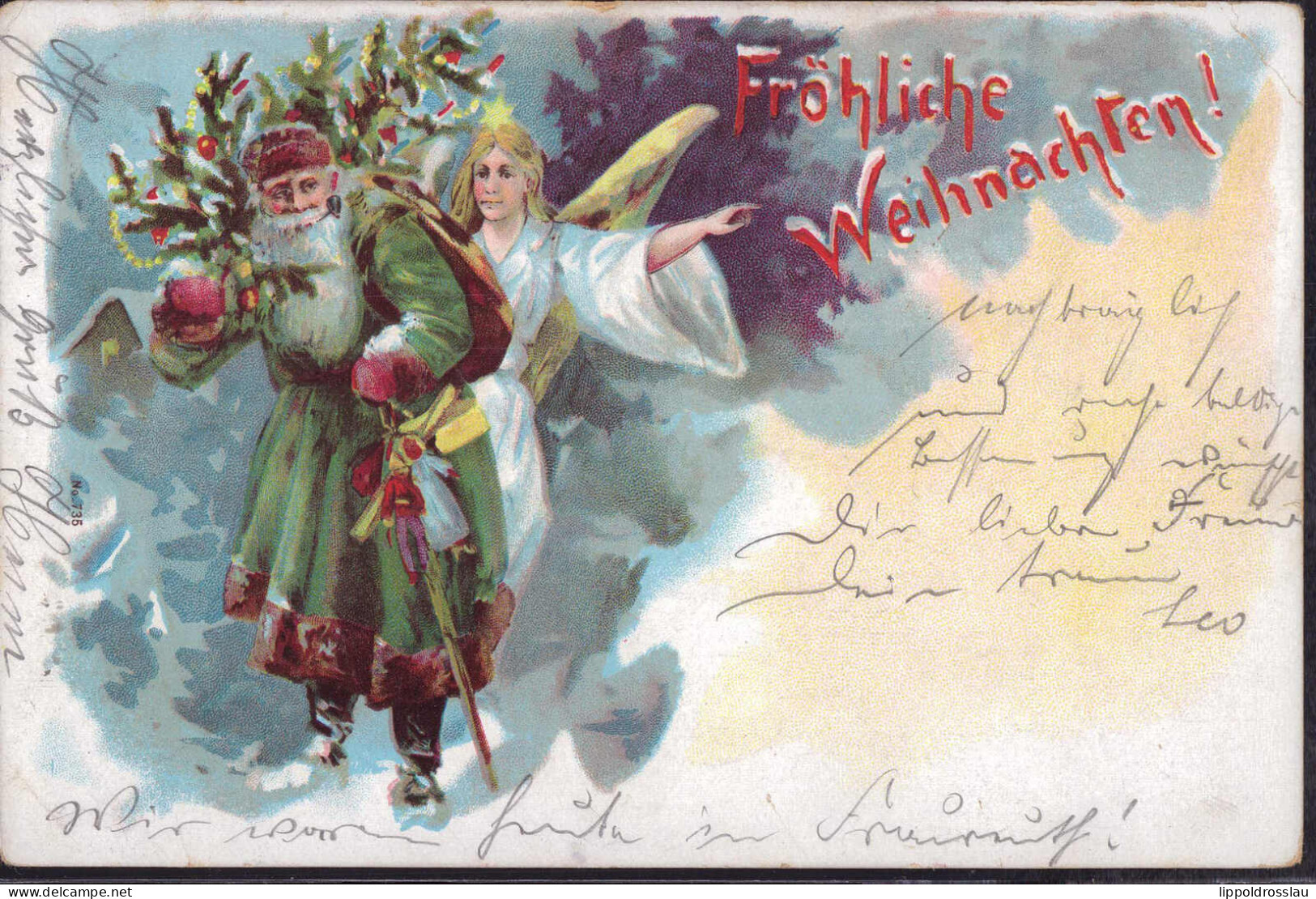 Gest. Weihnachten Weihnachtsmann 1904, EK1,2 Cm, Etwas Best. - Autres & Non Classés