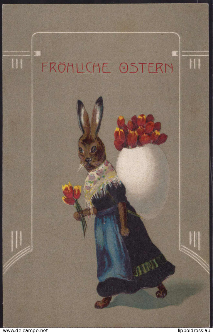 * Ostern Hase Ei Prägekarte - Ostern