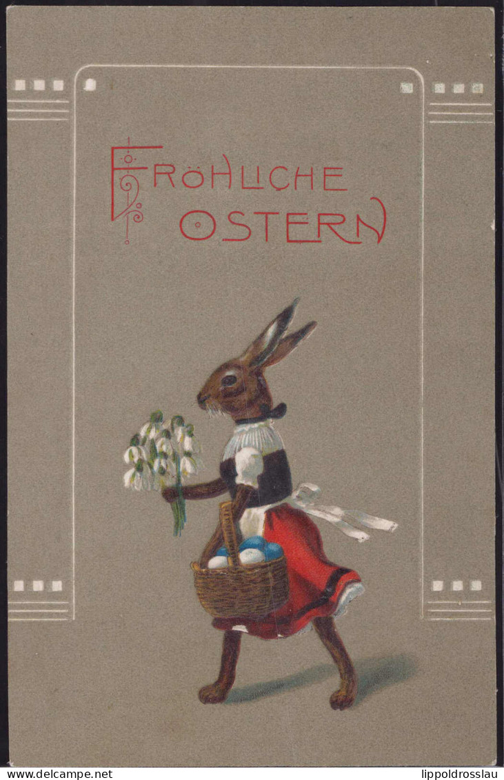 * Ostern Hase Ei Prägekarte - Pâques