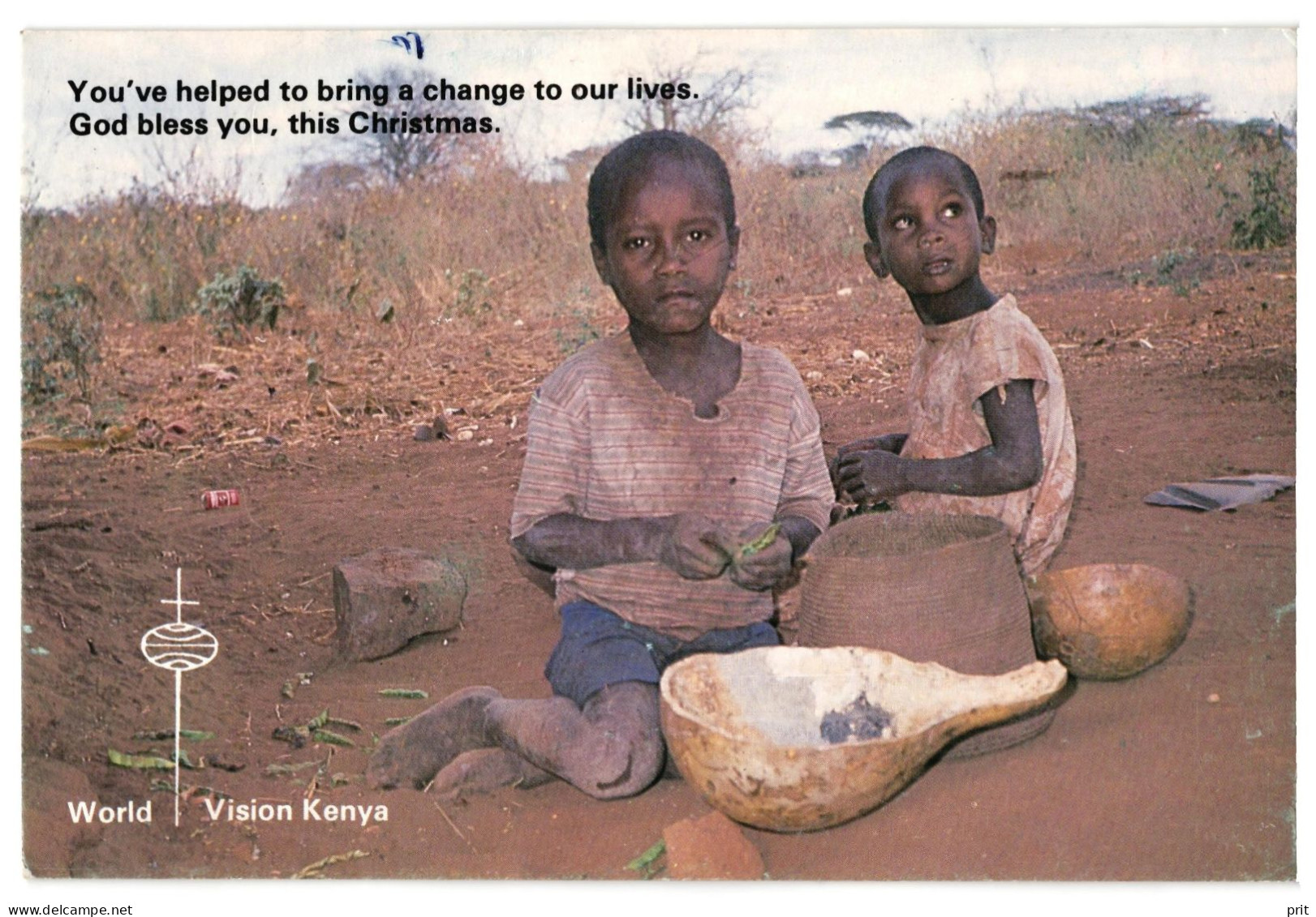 Children Rights Education, World Vision Kenya, Christmas Postcard 1990 Used - Kenya