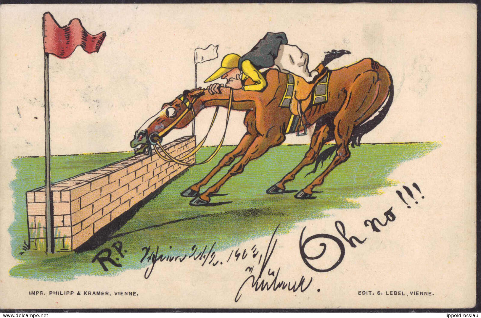 Gest. Reitsport Humor Sign. RP 1903 - Hippisme