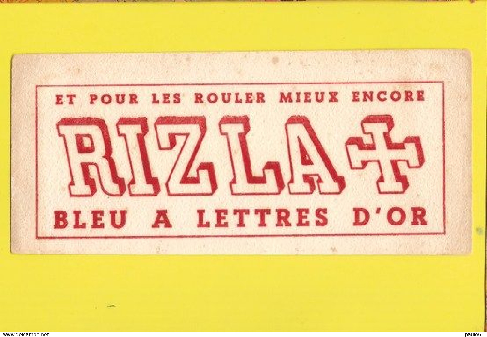 BUVARD : Papier A Cigarettes RIZLA +  Rouge - Tobacco