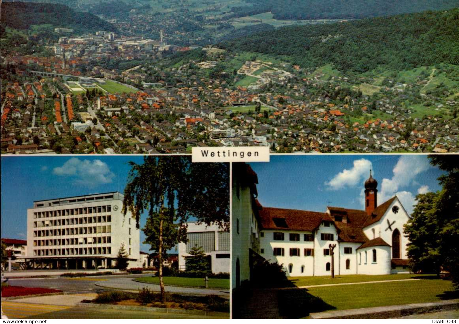 WETTINGEN    ( SUISSE )     RATHAUS UND KLOSTERKIRCHE - Wettingen