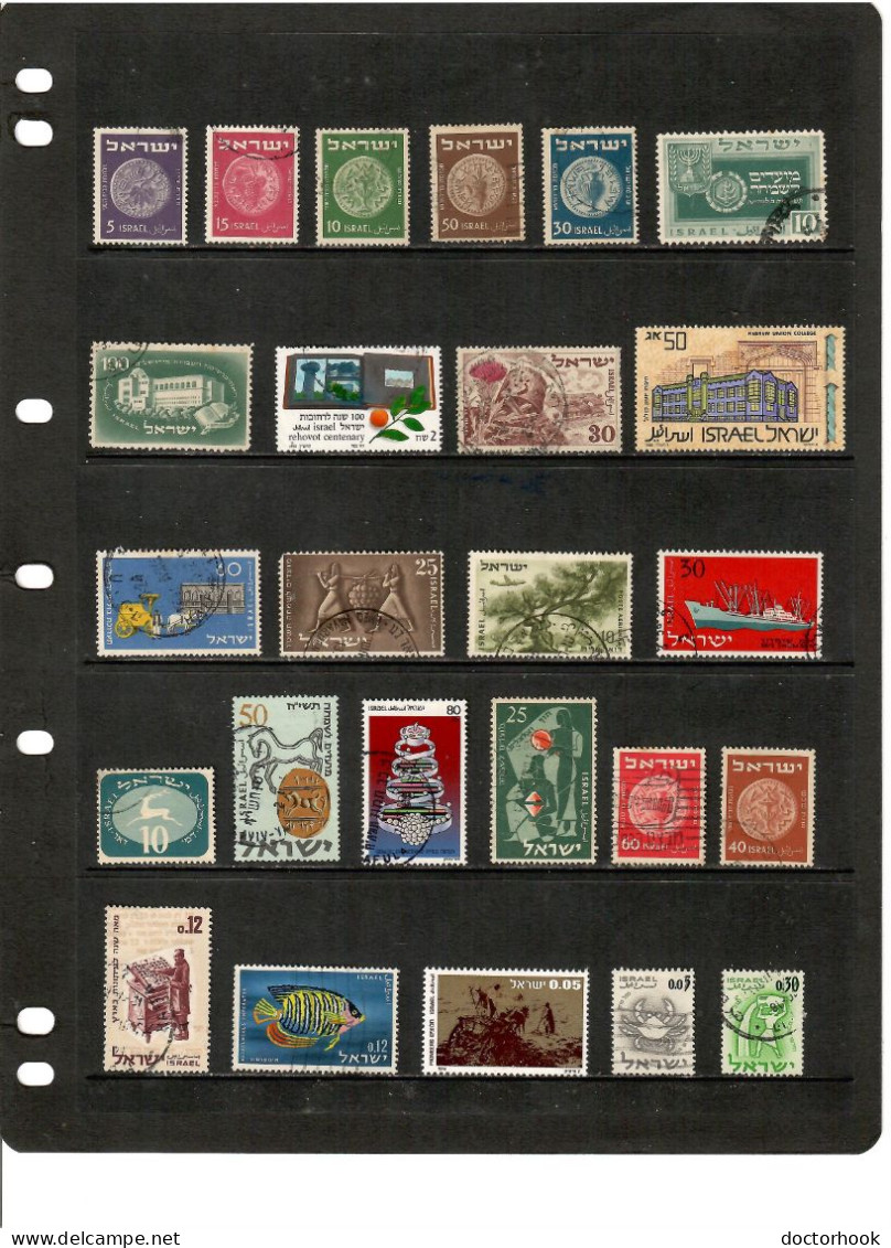 ISRAEL---Collection Of USED DL-1250 - Collections (sans Albums)