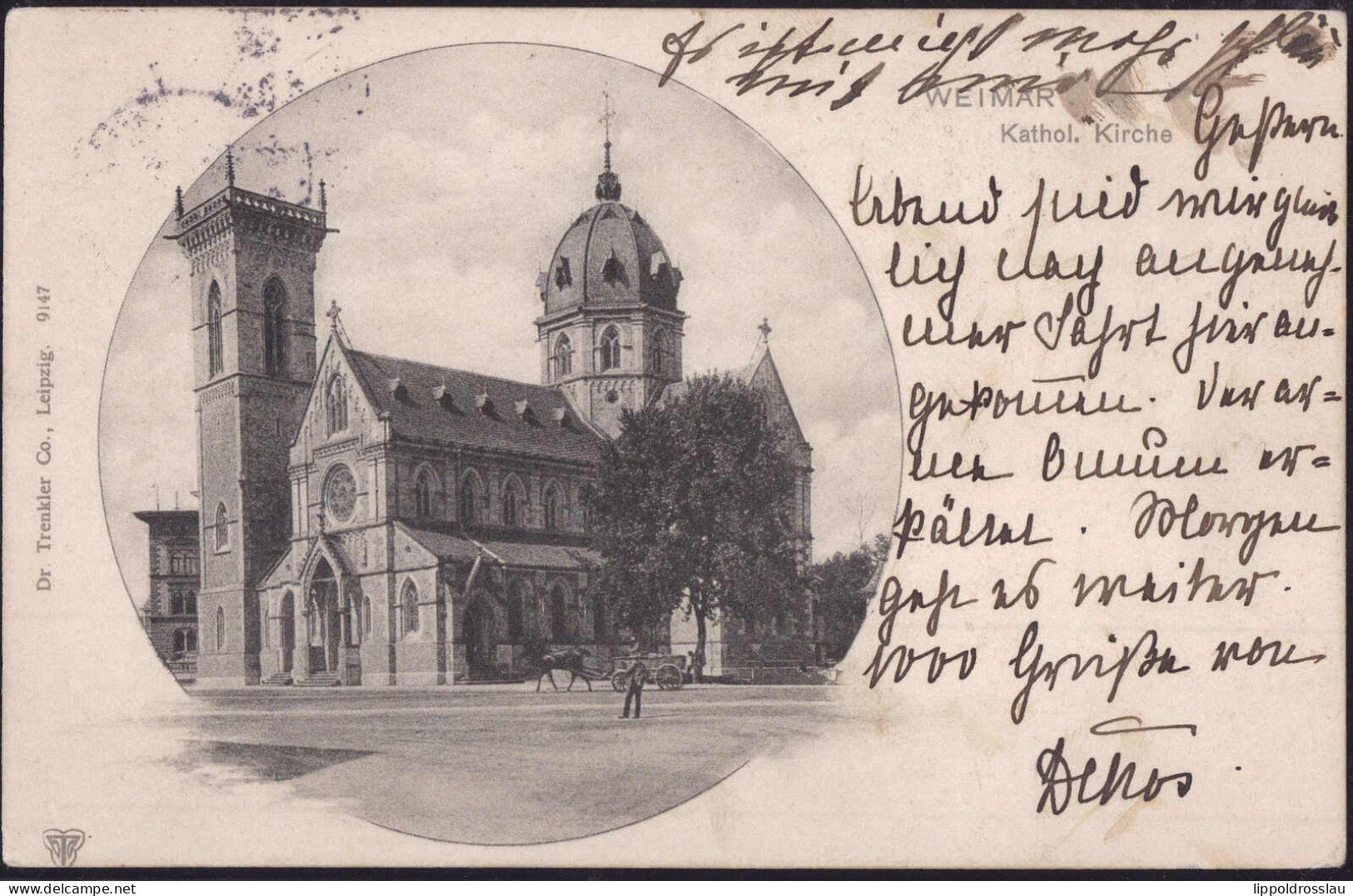 Gest. O-5300 Weimar Kthol. Kirche 1902 - Weimar