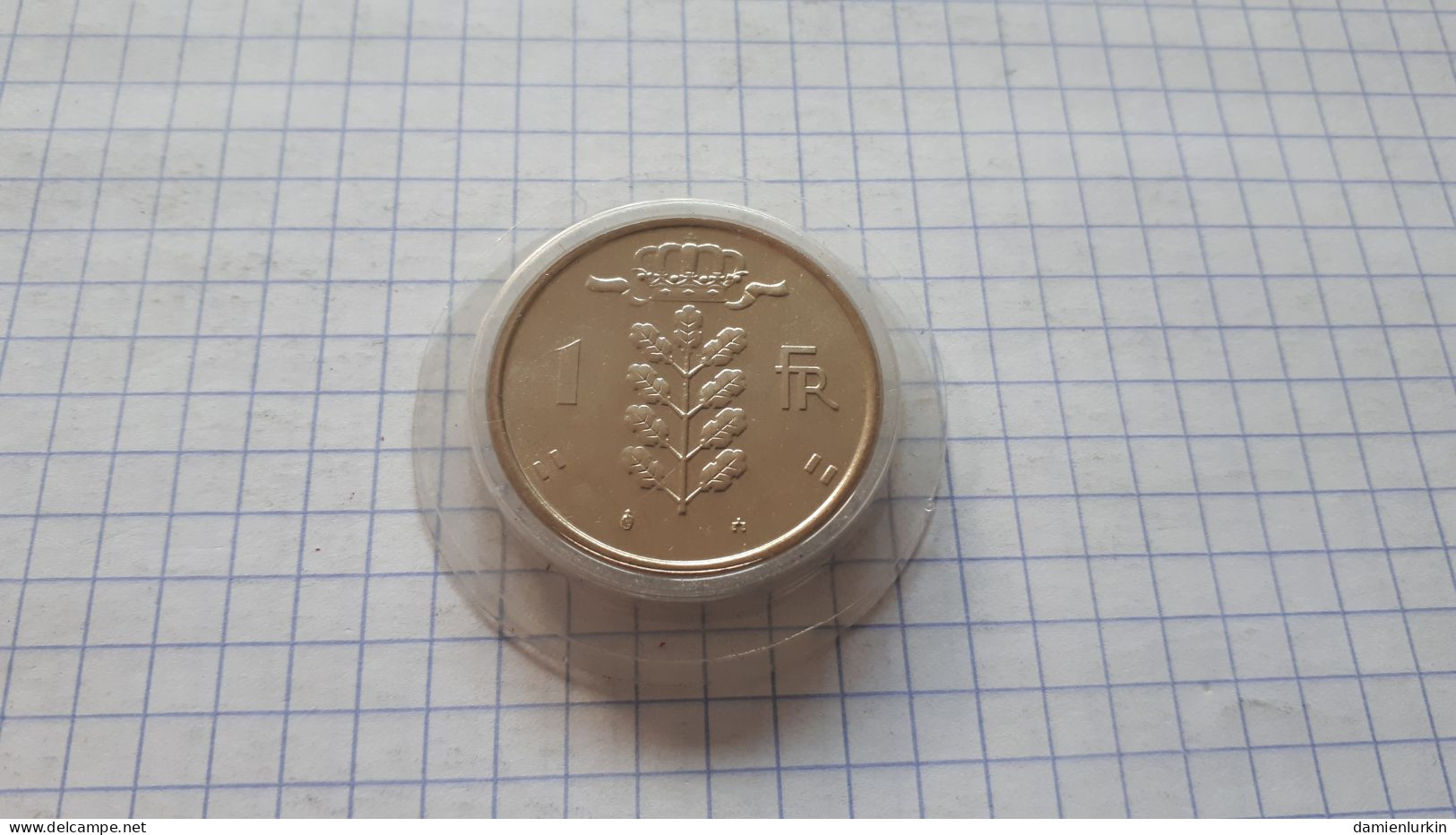 BELGIQUE MEDAILLE 1 FRANC 30MM FRAPPE MEDAILLE POUR LA SORTIE DE L'EURO SOUS CAPSULE UNC - Professionali / Di Società