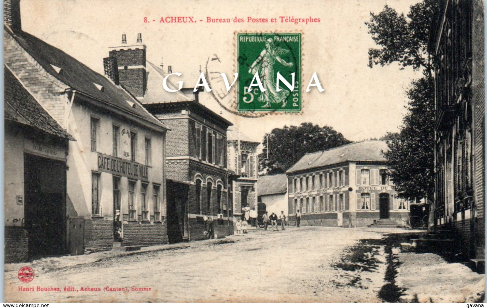 80  ACHEUX - Bureau Des Postes Et Télégraphes  - Acheux En Amienois