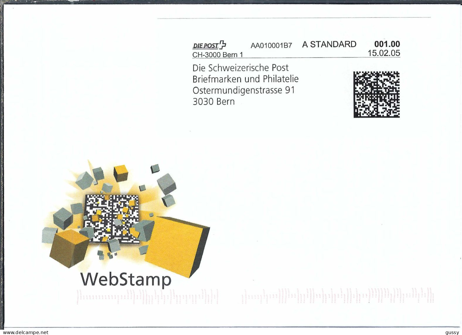 SUISSE Ca.2005:  LSC Ill. "WebStamp" - Automatenzegels