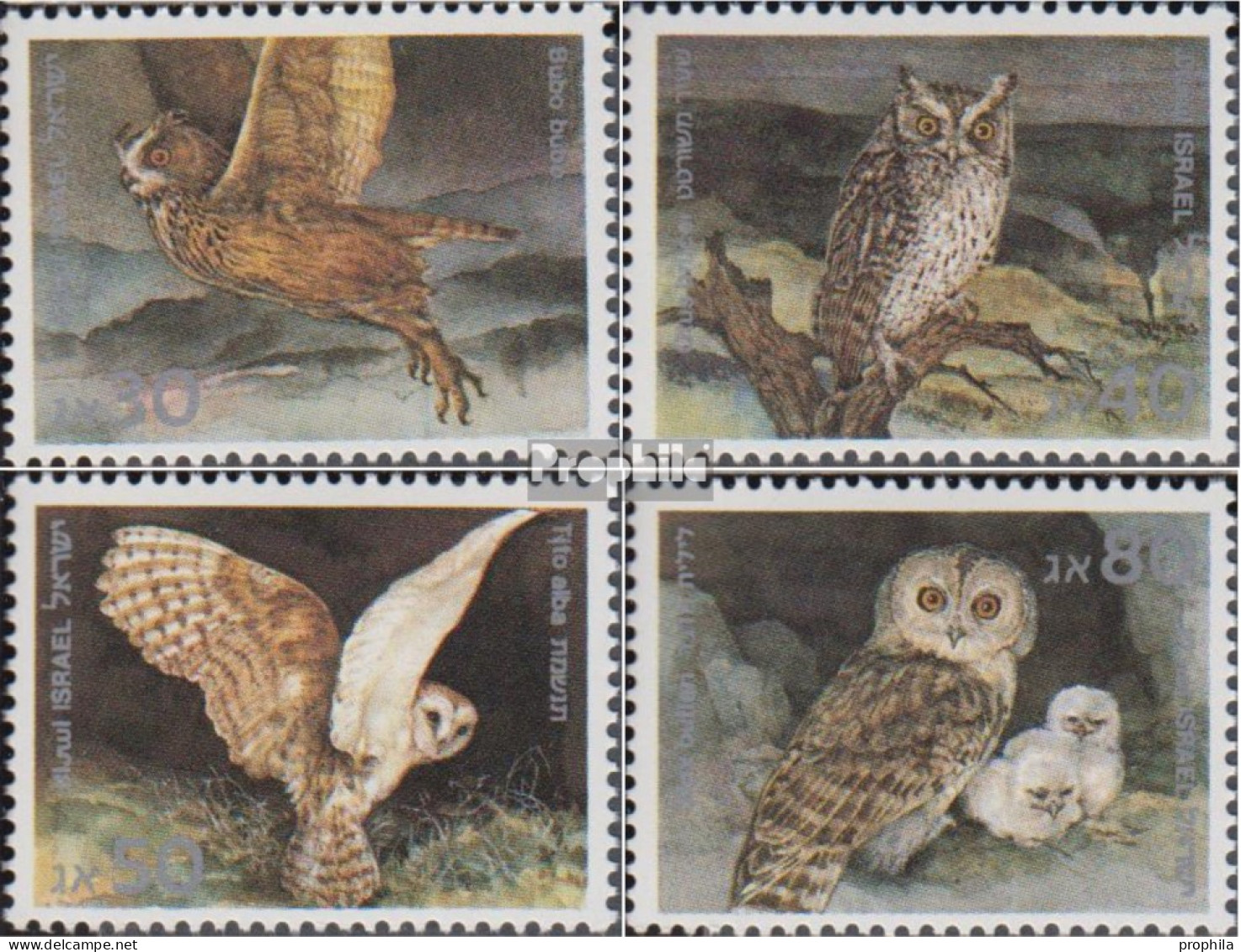 Israel 1056-1059 (kompl.Ausg.) Postfrisch 1987 Vögel Der Bibel - Unused Stamps (without Tabs)