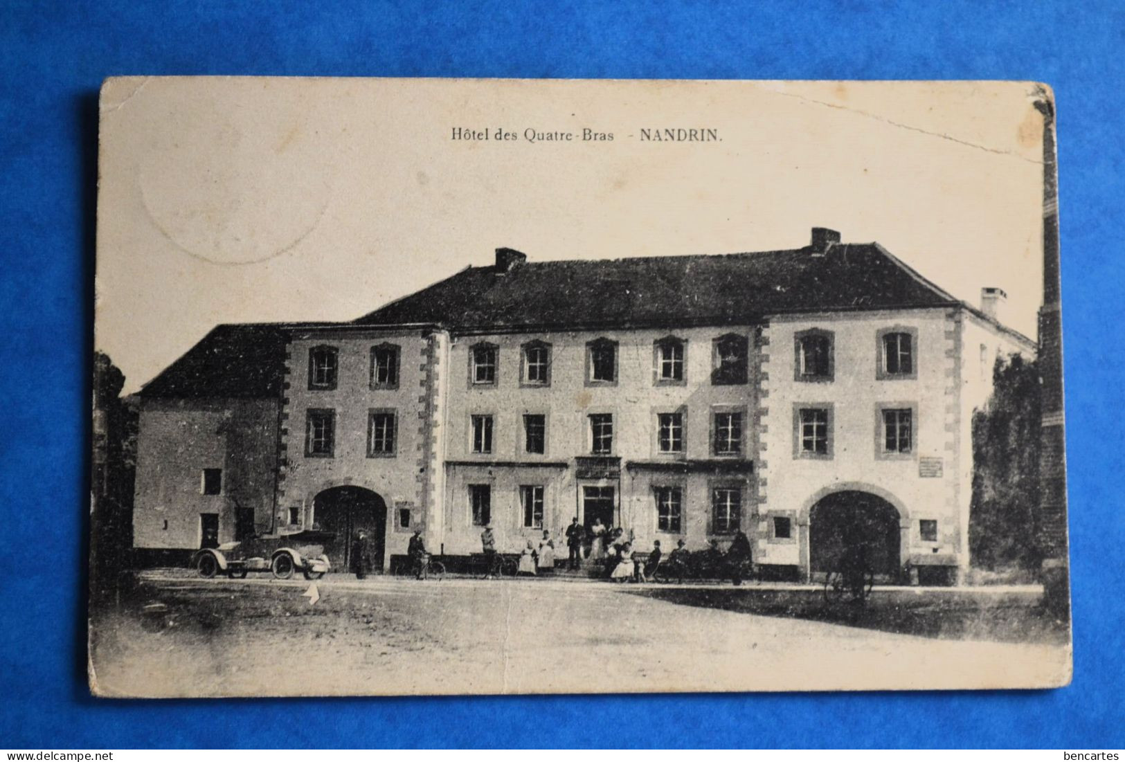 Nandrin 1926: Hôtel Des Quatre Bras Animée Avec Oldtimer - Nandrin
