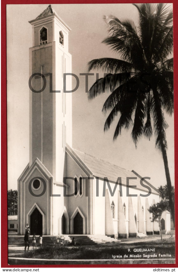 MOZAMBIQUE - QUELIMANE - IGREJA DA MISSÃO SAGRADA FAMILIA - ANOS 40 REAL PHOTO PC  - Mozambique